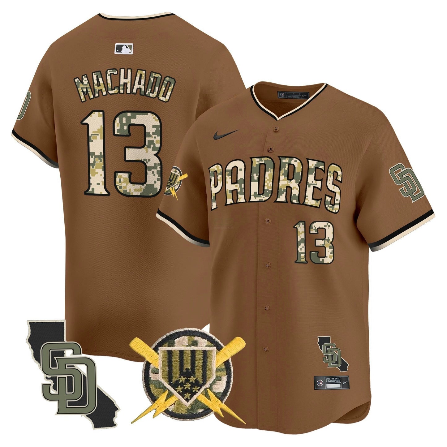Camisa MLB San Diego Padres Men’s Armed Forces Day Vapor Premier Limited Jersey