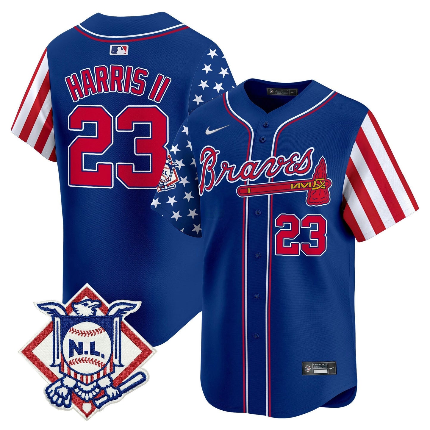Camisa MLB Men’s Atlanta 2024 Fourth of July Vapor Premier Limited Jersey V2