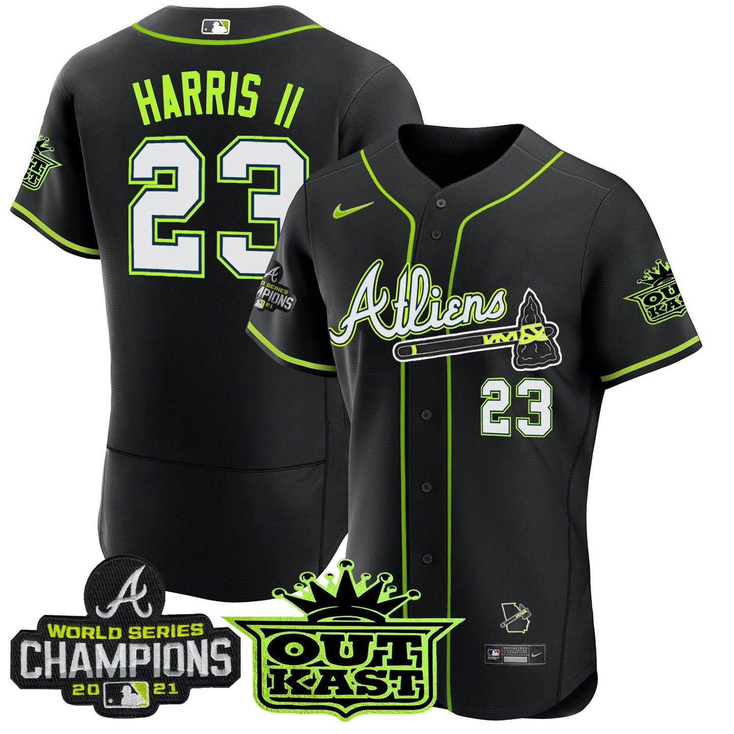 Camisa MLB Men’s Atlanta Atliens Champions Flex Base Jersey