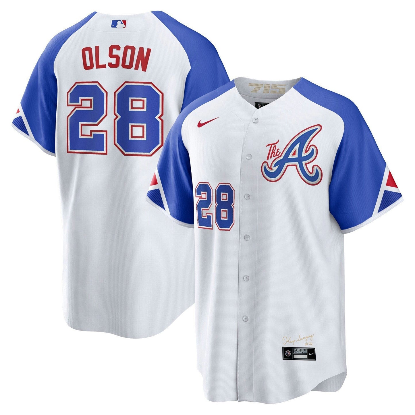 Camisa MLB Men’s Atlanta Champions City Connect Dourada Cool Base Jersey