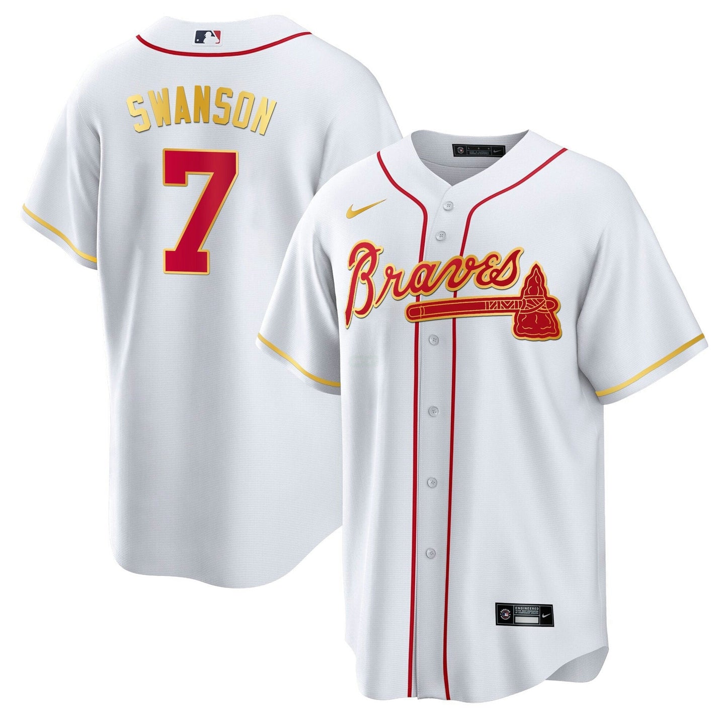 Camisa MLB Men’s Atlanta Gold Trim Jersey