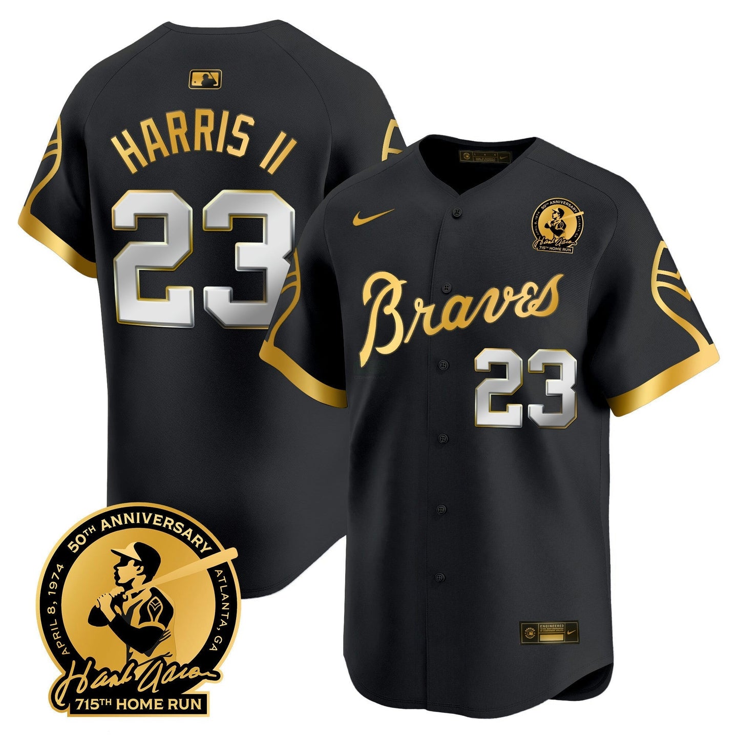 Camisa MLB Men’s Atlanta Throwback 1974 – 1982 Vapor Premier Limited Jersey