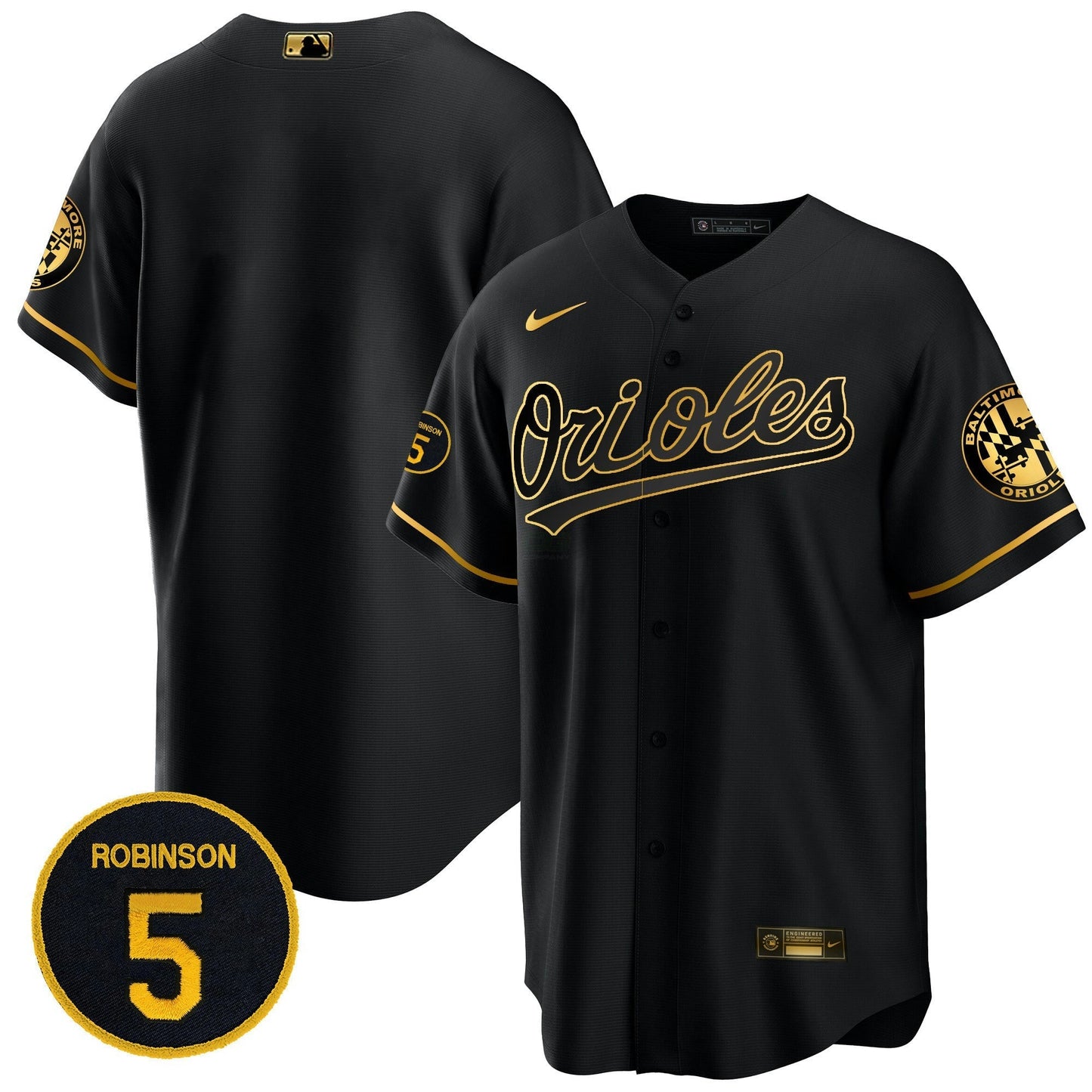 Camisa MLB Men’s Baltimore Robinson Patch Cool Base Jersey