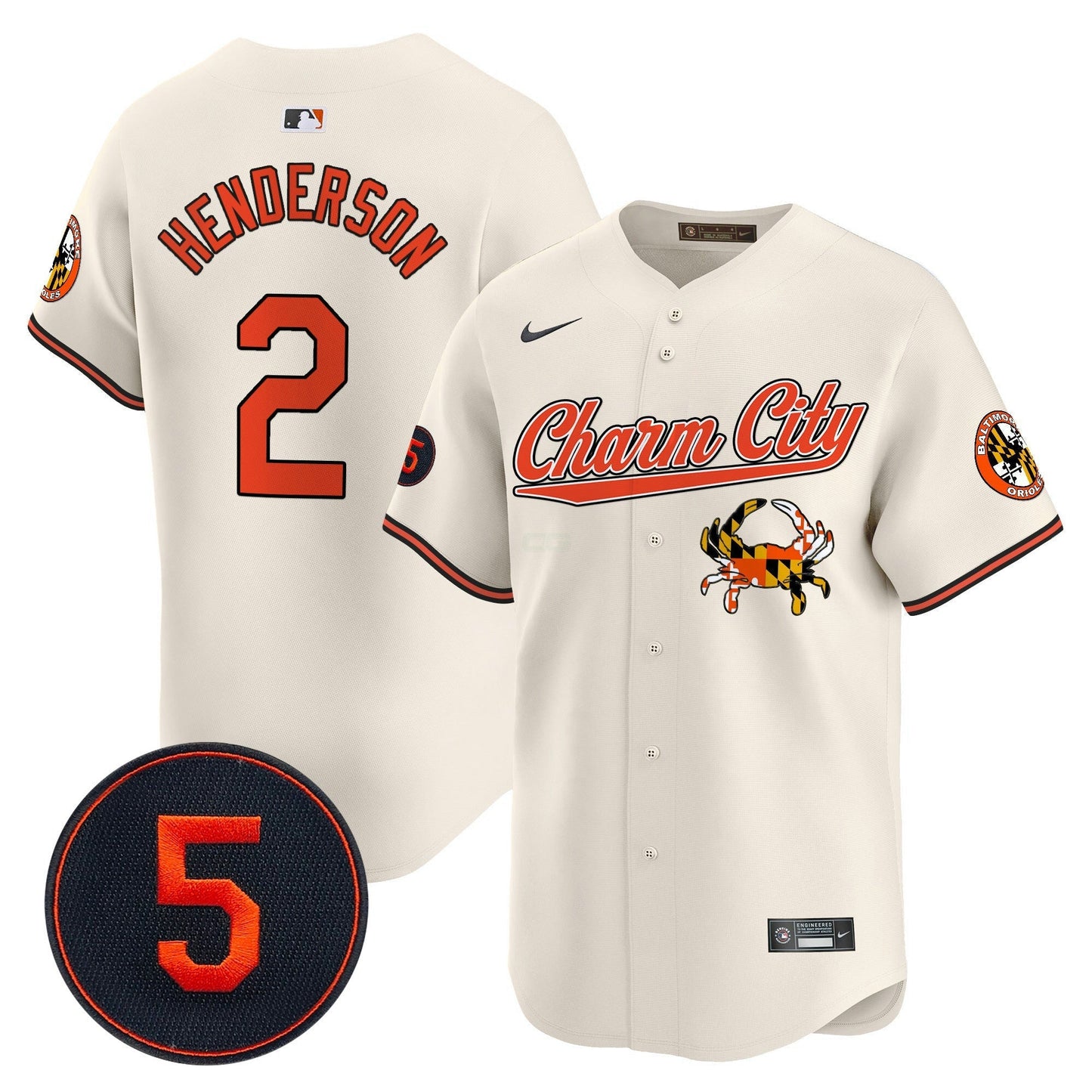 Camisa MLB Men’s Baltimore Robinson Patch Vapor Premier Limited Jersey V8