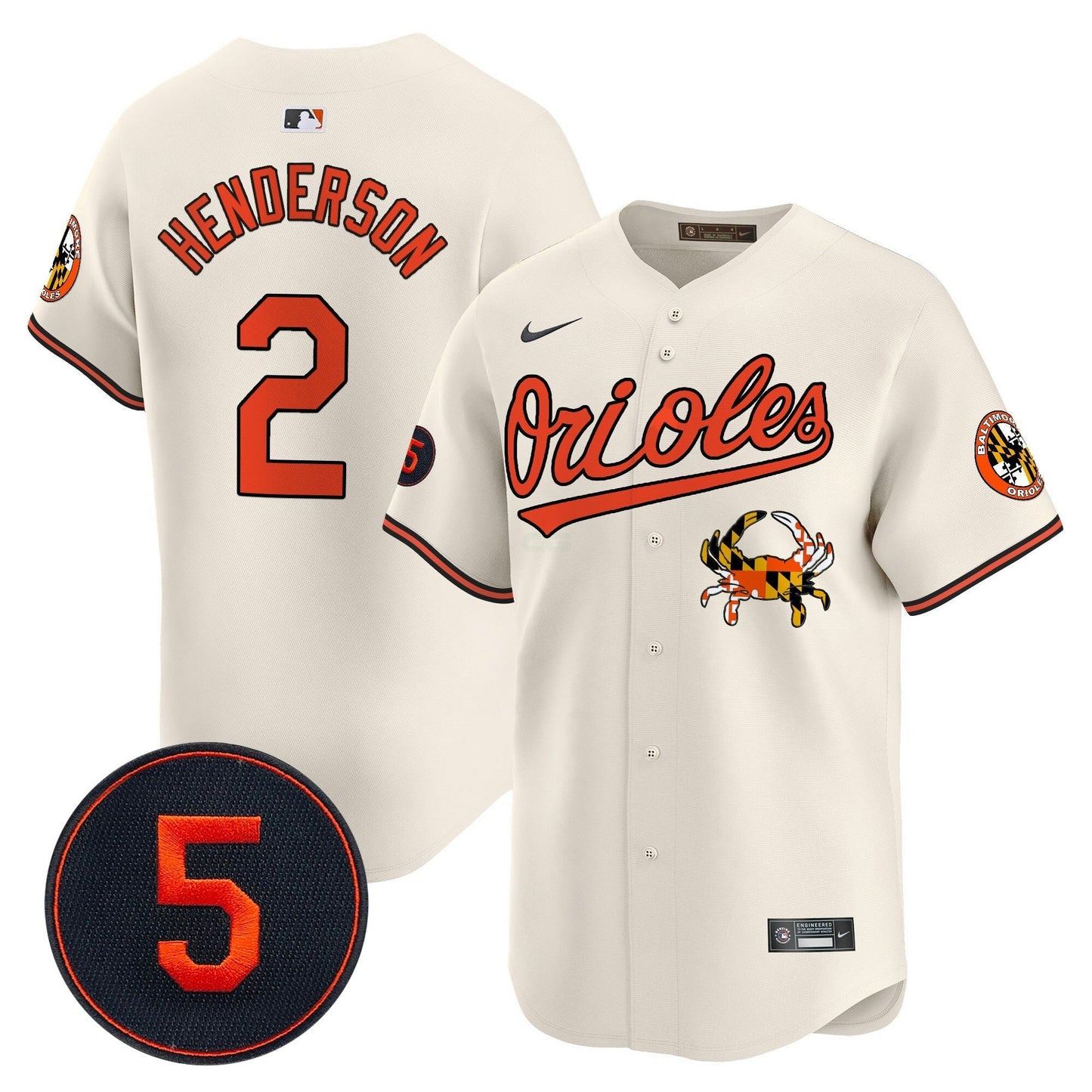 Camisa MLB Men’s Baltimore Robinson Patch Vapor Premier Limited Jersey V9