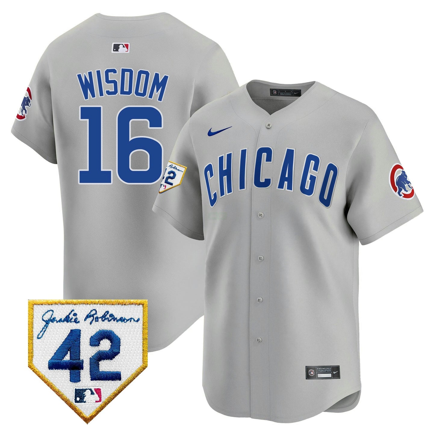 Camisa MLB Chicago Cubs Men’s Chicago 2024 Jackie Robinson Patch Vapor Premier Limited Jersey