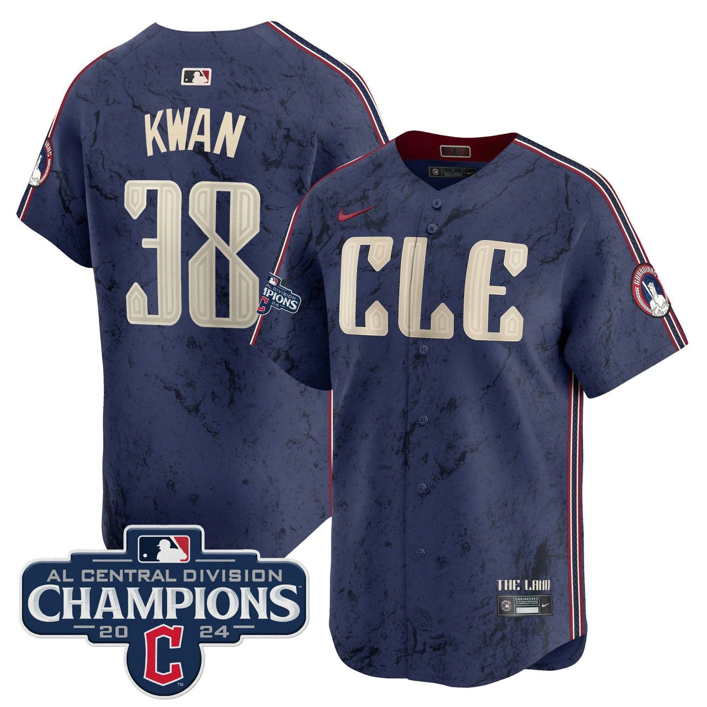 Camisa MLB Men’s Cleveland 2024 AL Central Division Champions Vapor Premier Limited Jersey