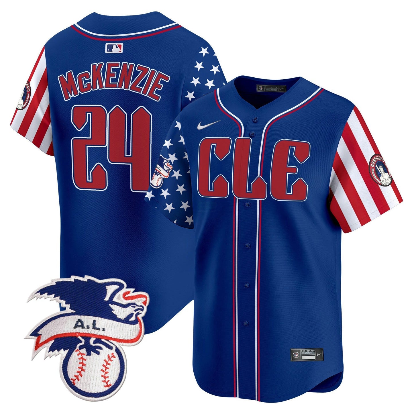 Camisa MLB Men’s Cleveland 2024 Fourth of July Vapor Premier Limited Jersey