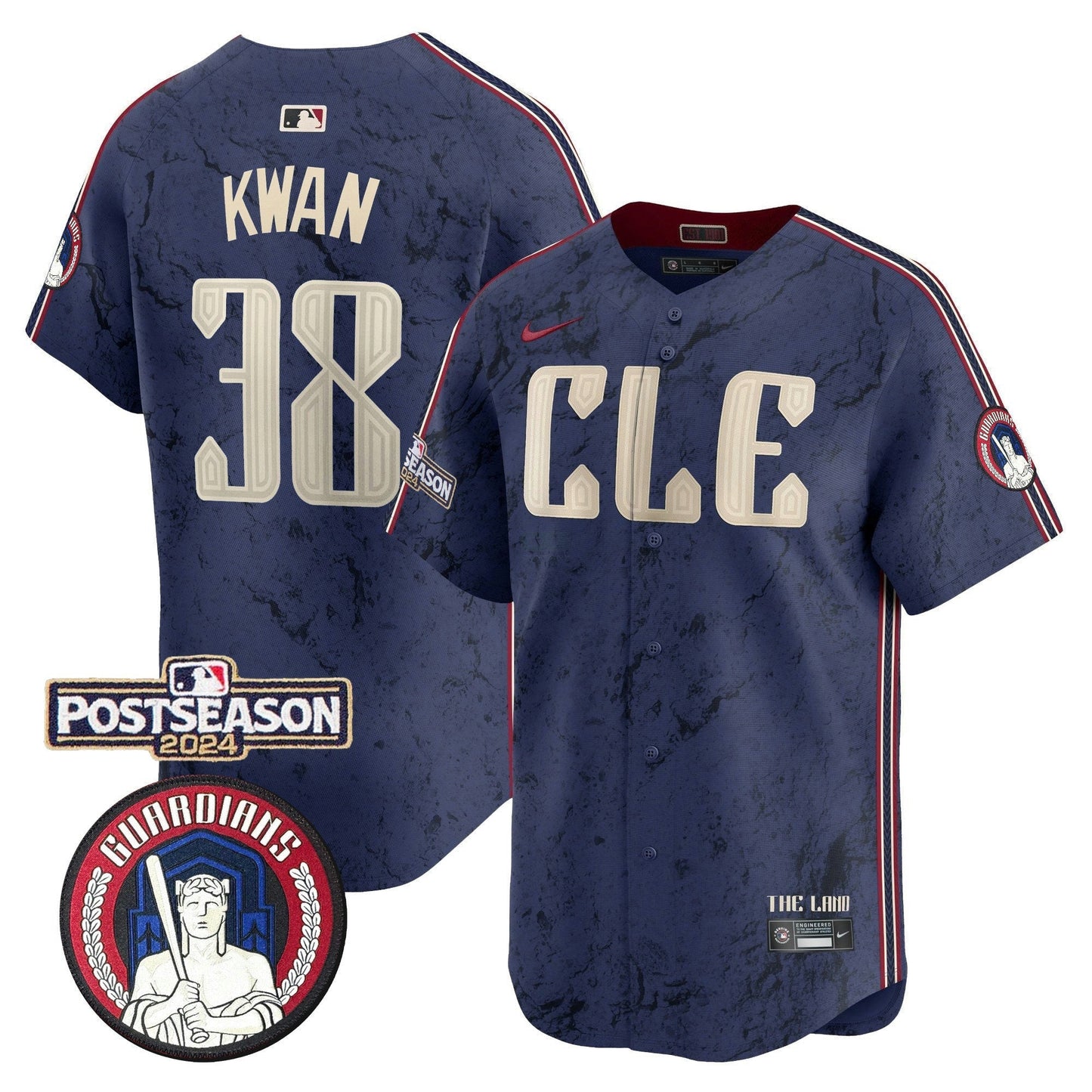 Camisa MLB Men’s Cleveland 2024 Postseason Patch City Connect Vapor Premier Limited Jersey