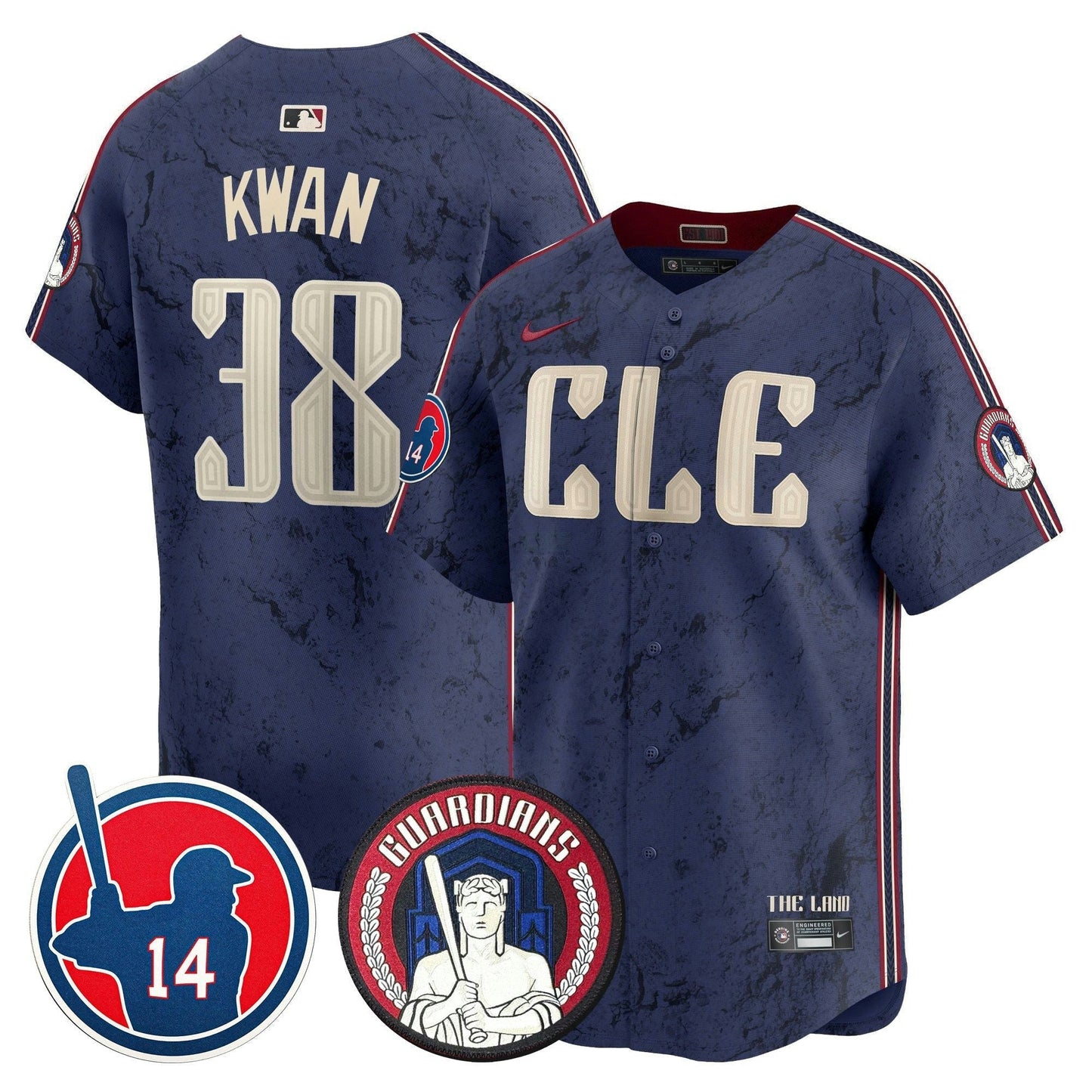 Camisa MLB Men’s Cleveland Larry Doby Patch City Connect Vapor Premier Limited Jersey
