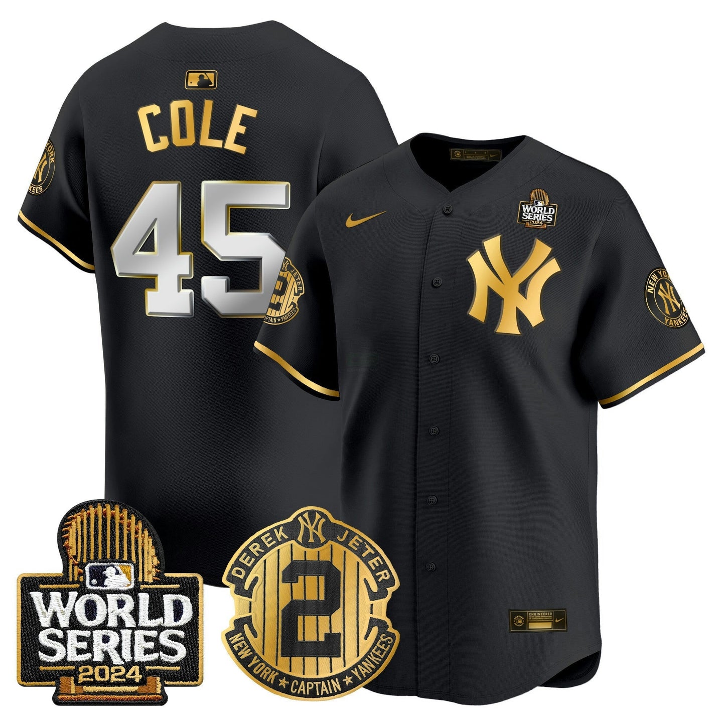 Camisa MLB Men’s Derek Jeter Patch 2024 World Series Vapor Premier Limited Jersey