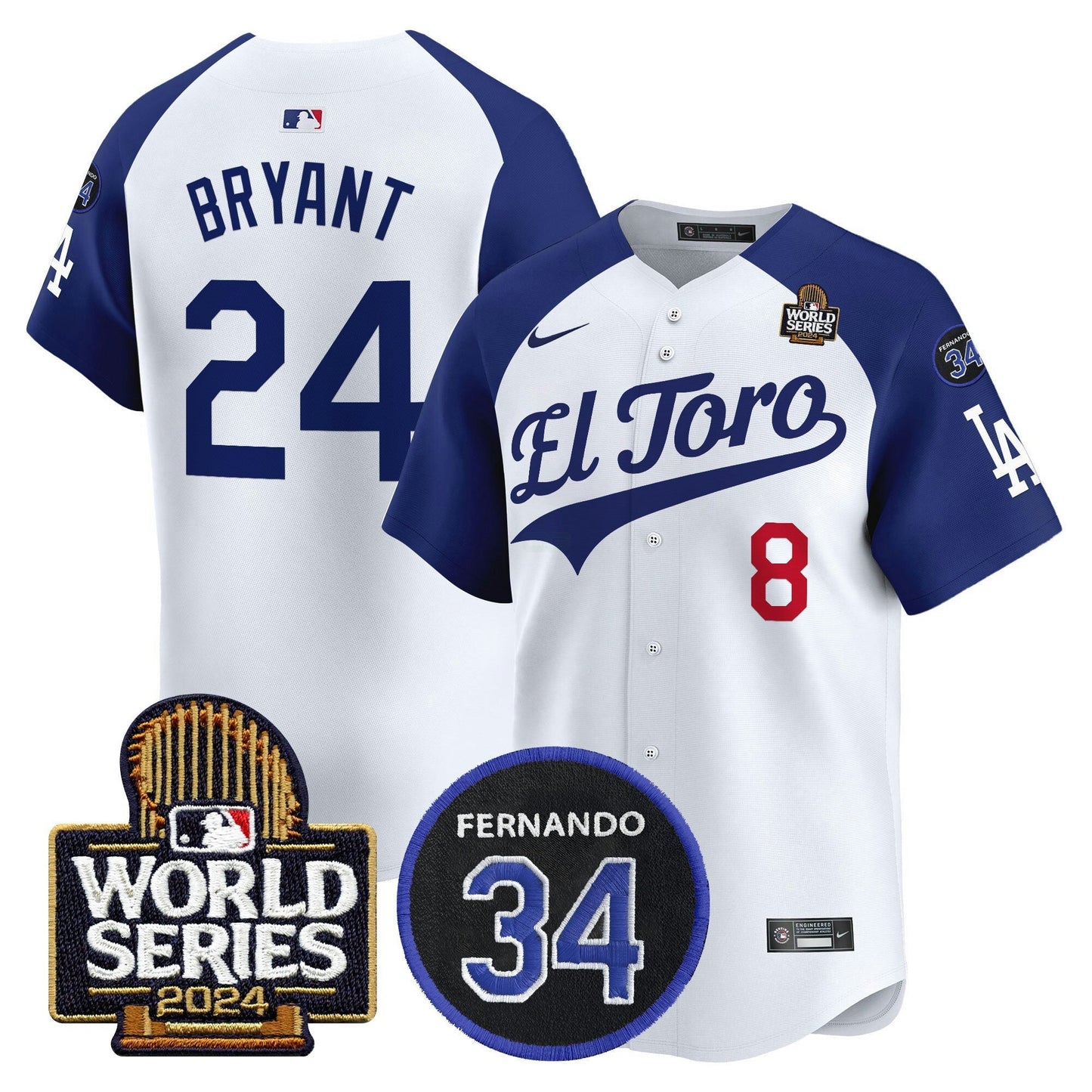 Camisa MLB Men’s El Toro 2024 World Series Patch Vapor Premier Limited Jersey