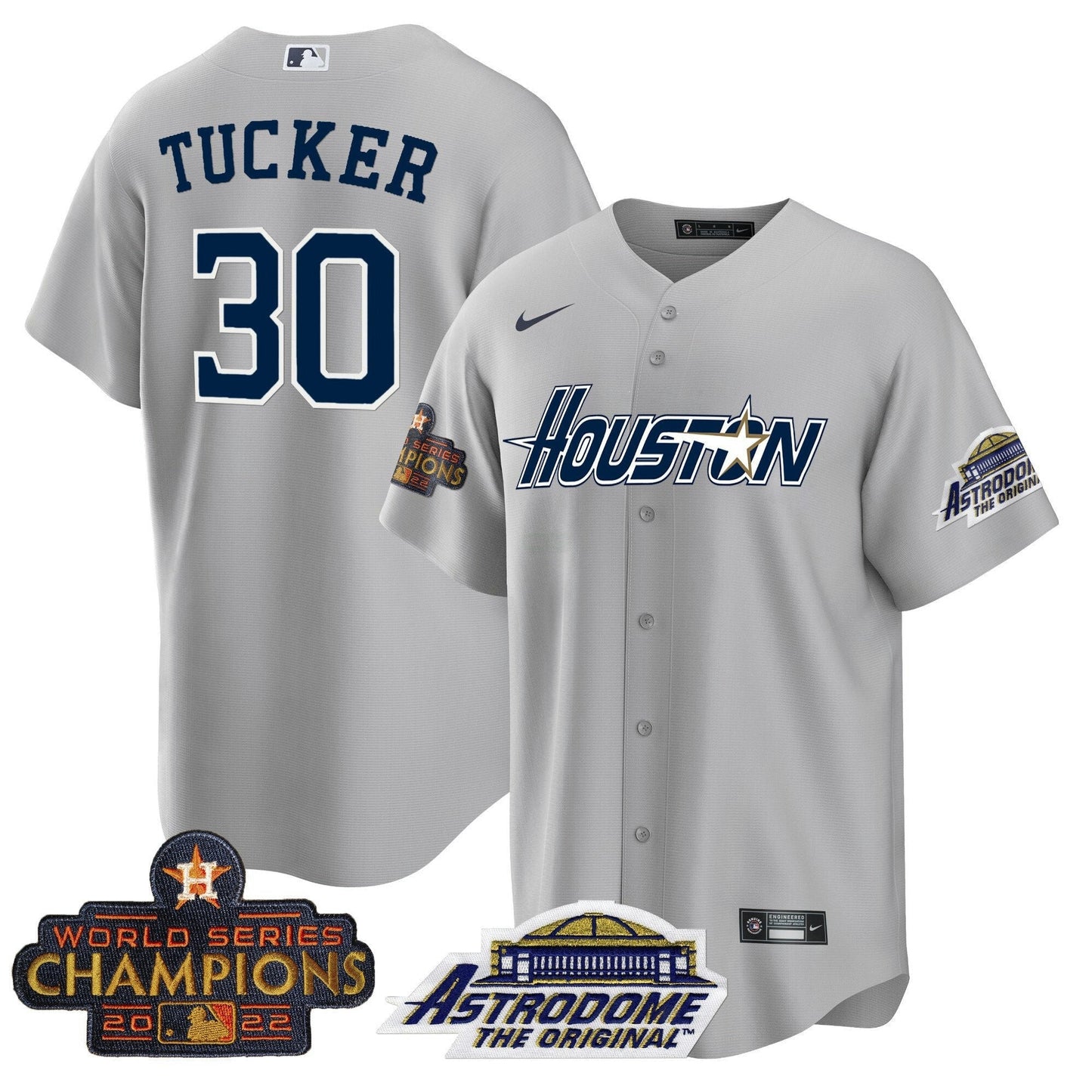 Camisa MLB Men’s Houston 2022 Astrodome & Champions Patch Jersey