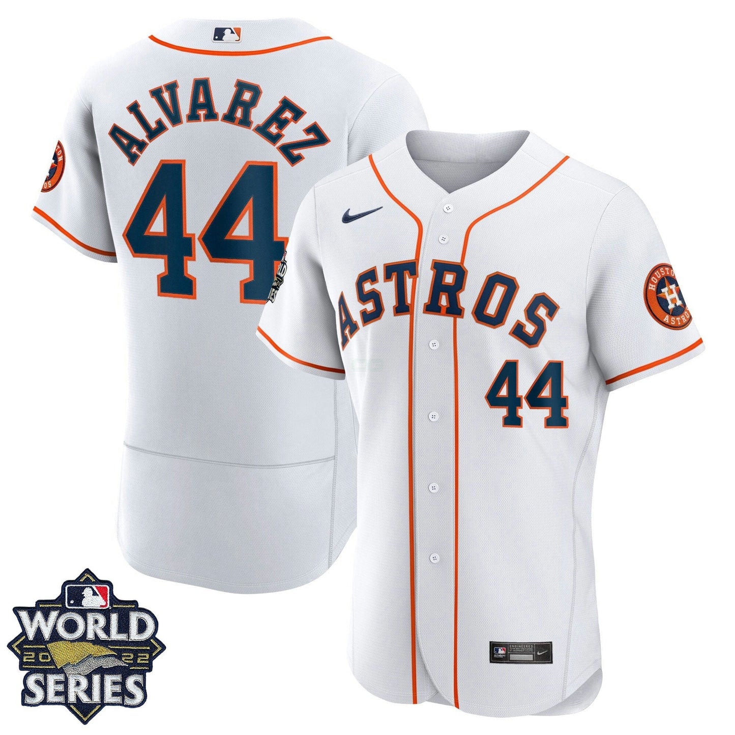 Camisa MLB Men’s Houston 2022 World Series Home Player Jersey – Branca