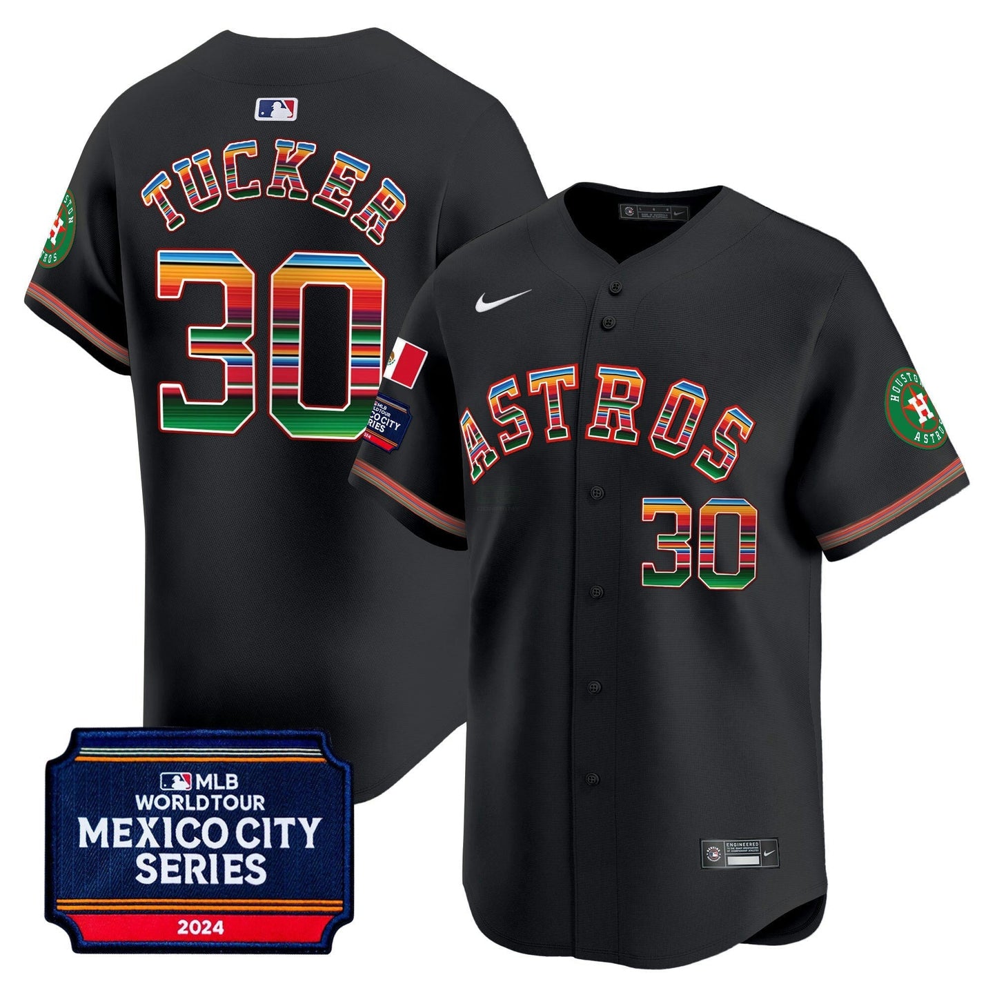 Camisa MLB Men’s Houston 2024 Mexico City Series Patch Vapor Premier Limited Jersey