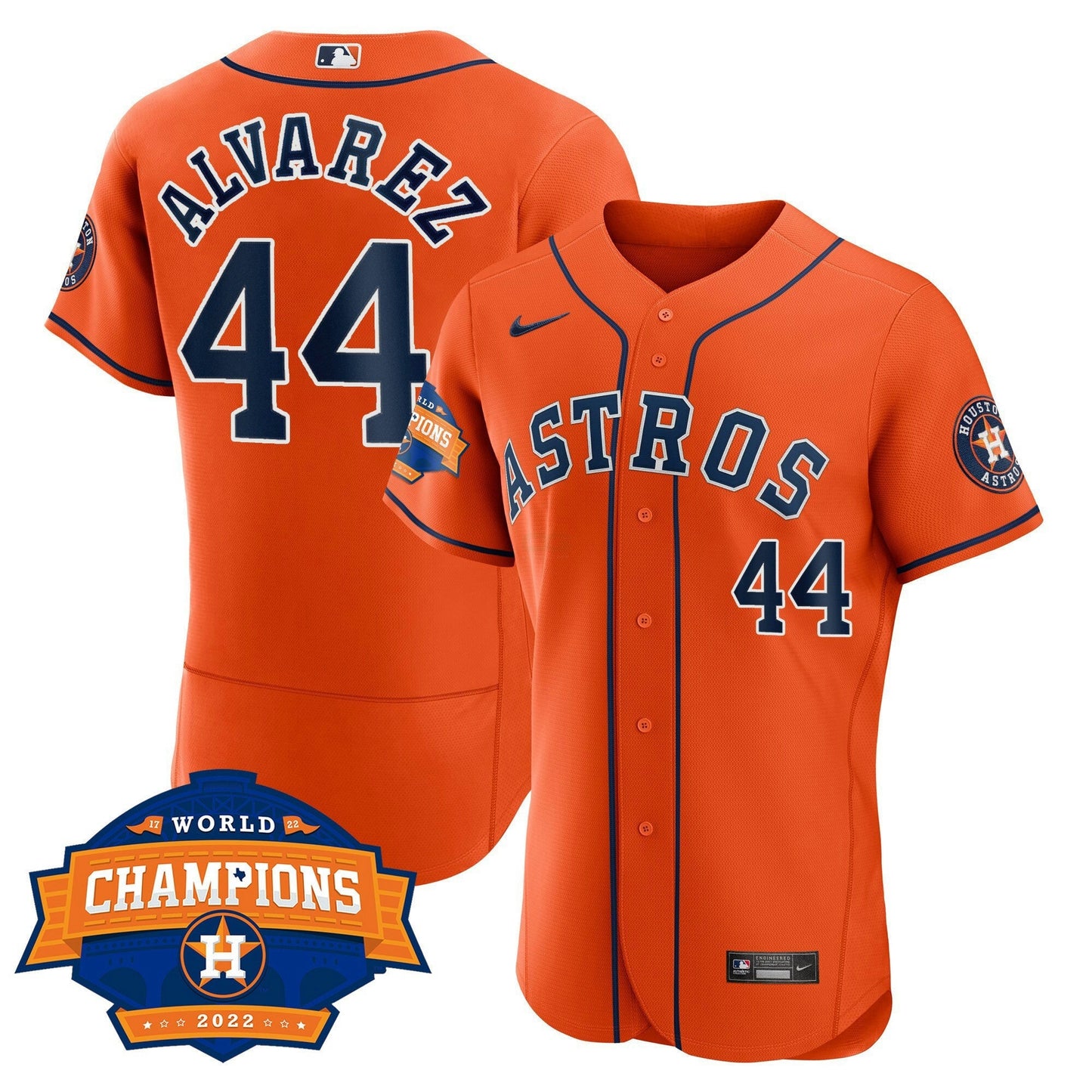 Camisa MLB Men’s Houston Alternativa 2022 World Series Champions Patch Limited Jersey