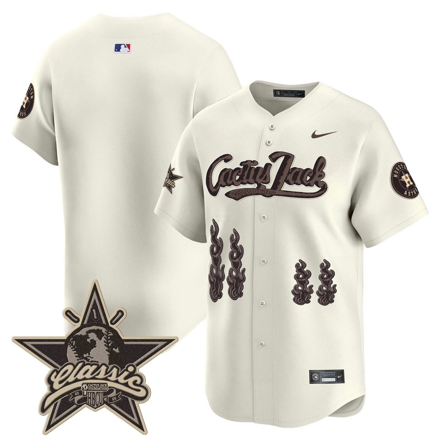Camisa MLB Men’s Houston Cactus Jack 2025 Vapor Premier Limited Jersey