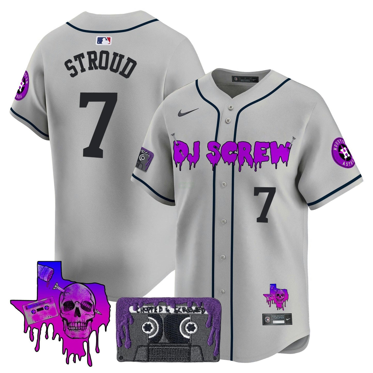 Camisa MLB Men’s Houston DJ Screw Patch Vapor Premier Limited Jersey V2