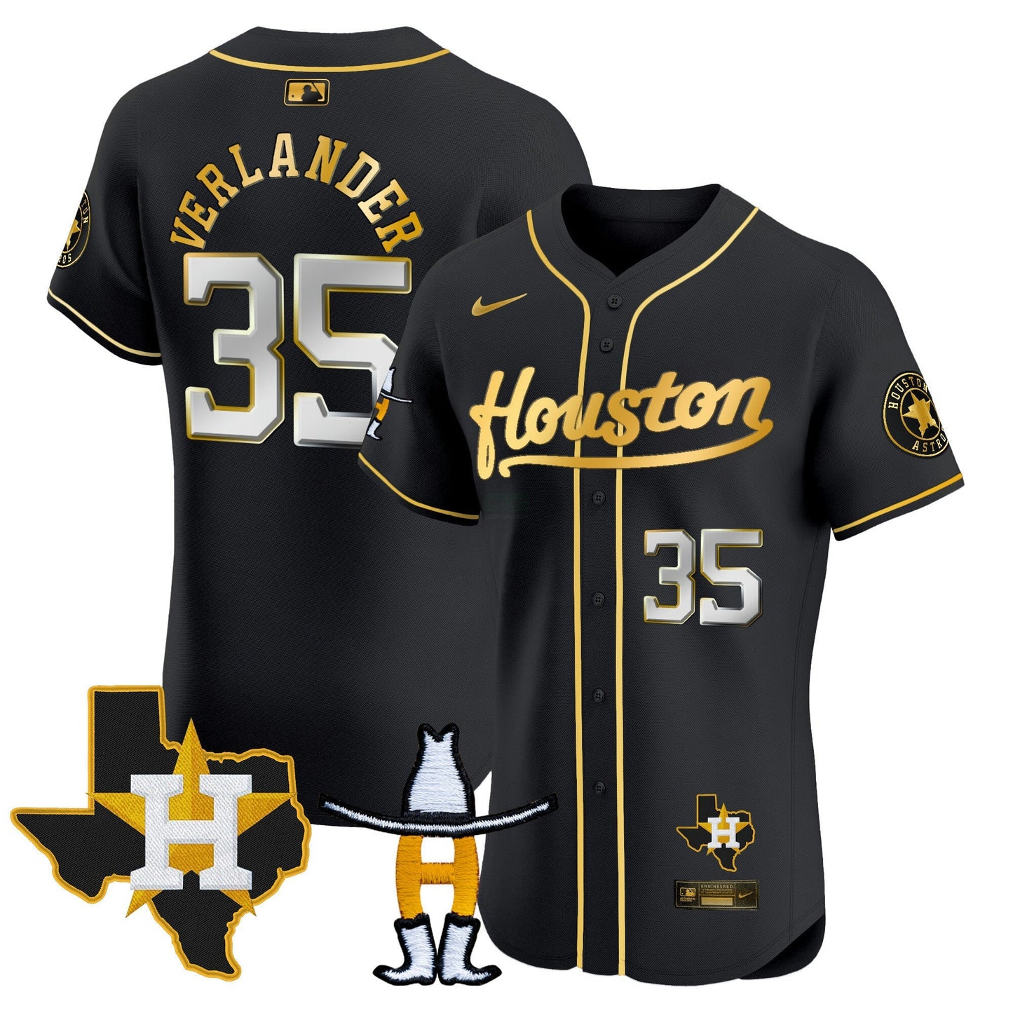Camisa MLB Men’s Houston Houston Rodeo Patch Vapor Premier Elite Jersey
