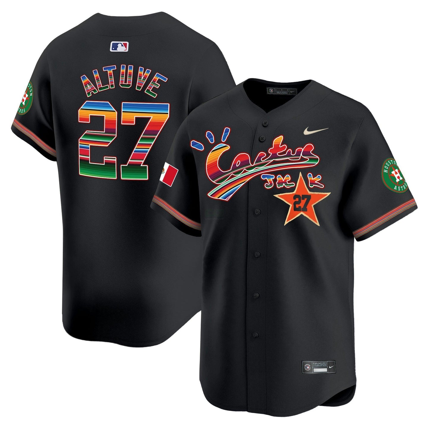 Camisa MLB Men’s Houston Mexico Cactus Jack Vapor Premier Limited Jersey