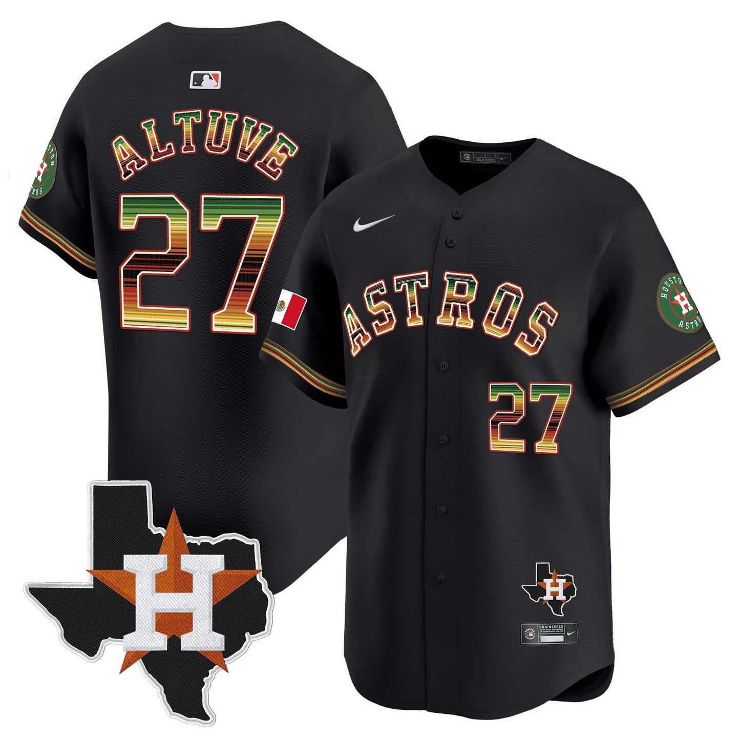 Camisa MLB Men’s Houston Mexico Traditional Style Vapor Premier Limited Jersey