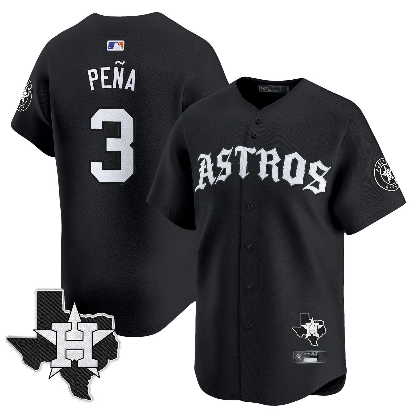 Camisa MLB Men’s Houston ‘Old English Edition’ Vapor Premier Limited Jersey