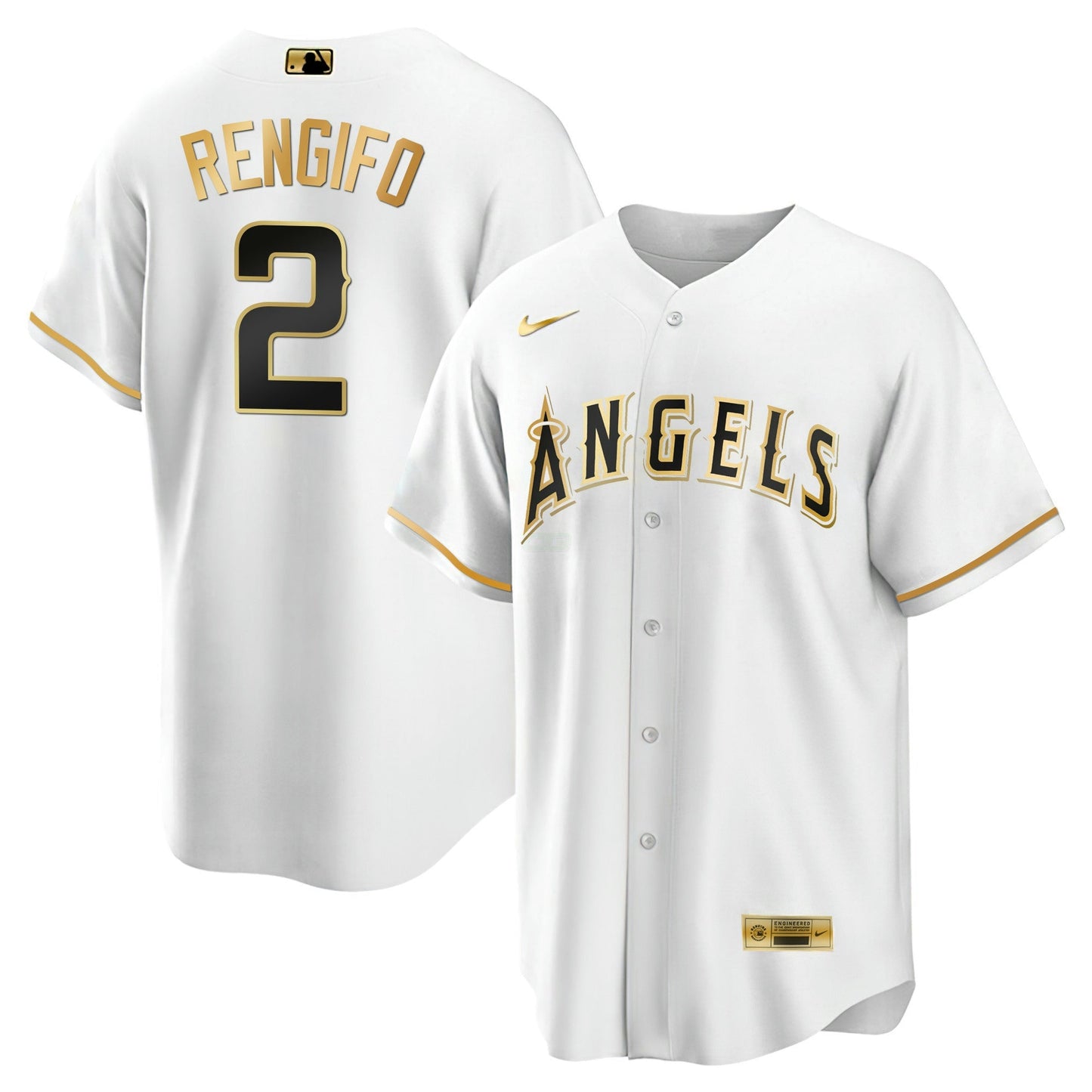 Camisa MLB Los Angeles Angels Men’s Los Angeles Black Limited & Dourada Jersey