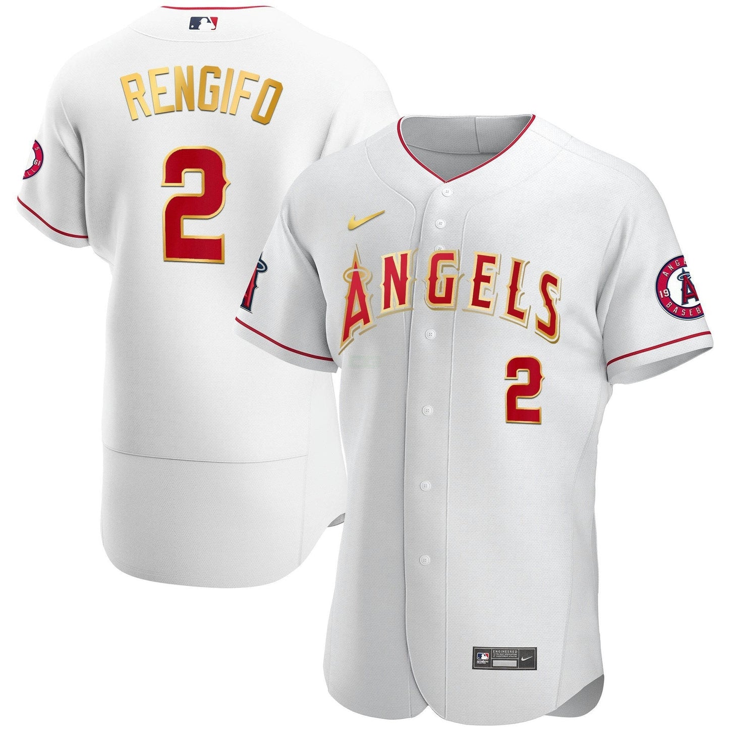Camisa MLB Los Angeles Angels Men’s Los Angeles Flex Base Dourada Jersey