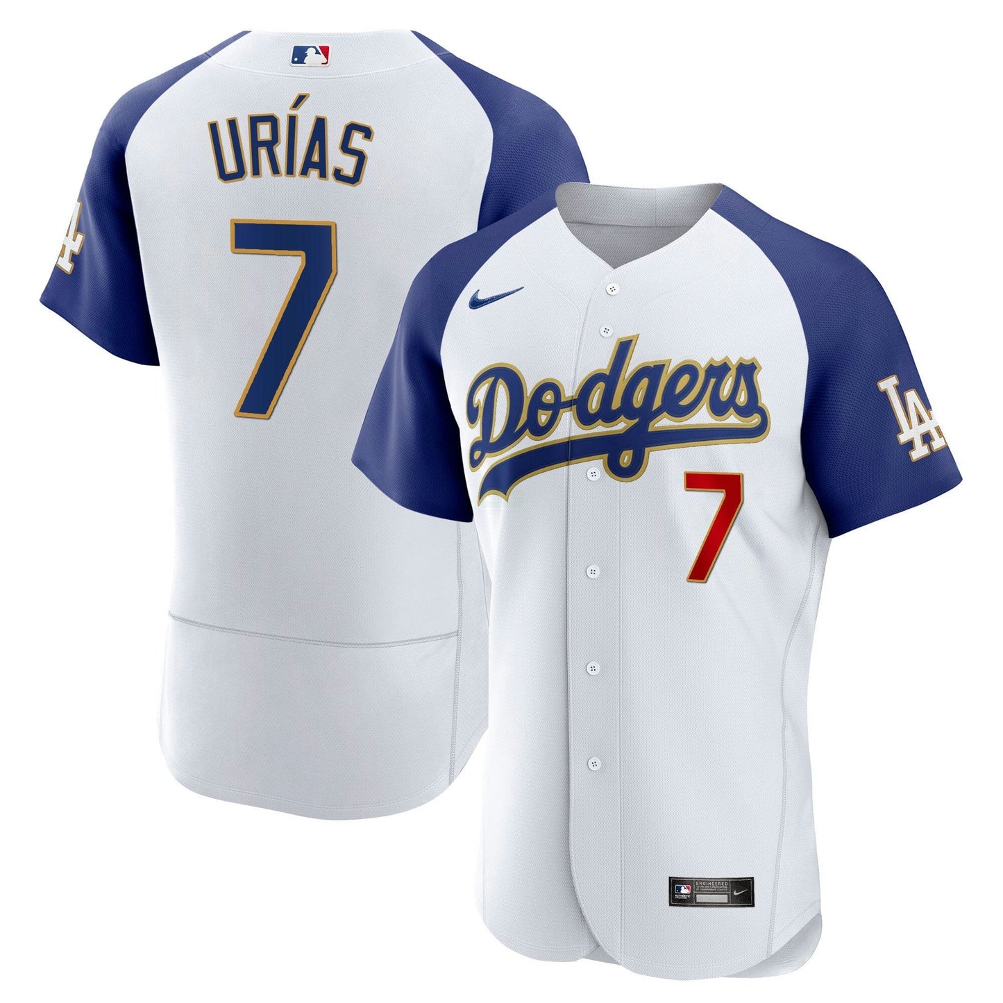 Camisa MLB Men’s Los Angeles Gold Trim Flex Base Jersey
