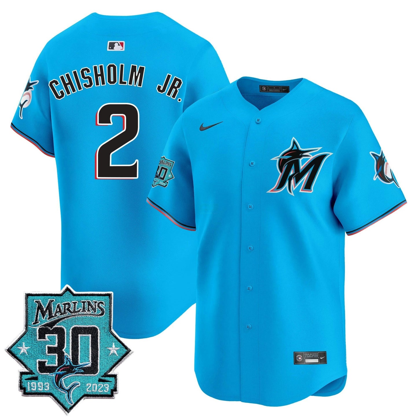 Camisa MLB Men’s Miami 30 Seasons Anniversary Patch Vapor Premier Limited Jersey