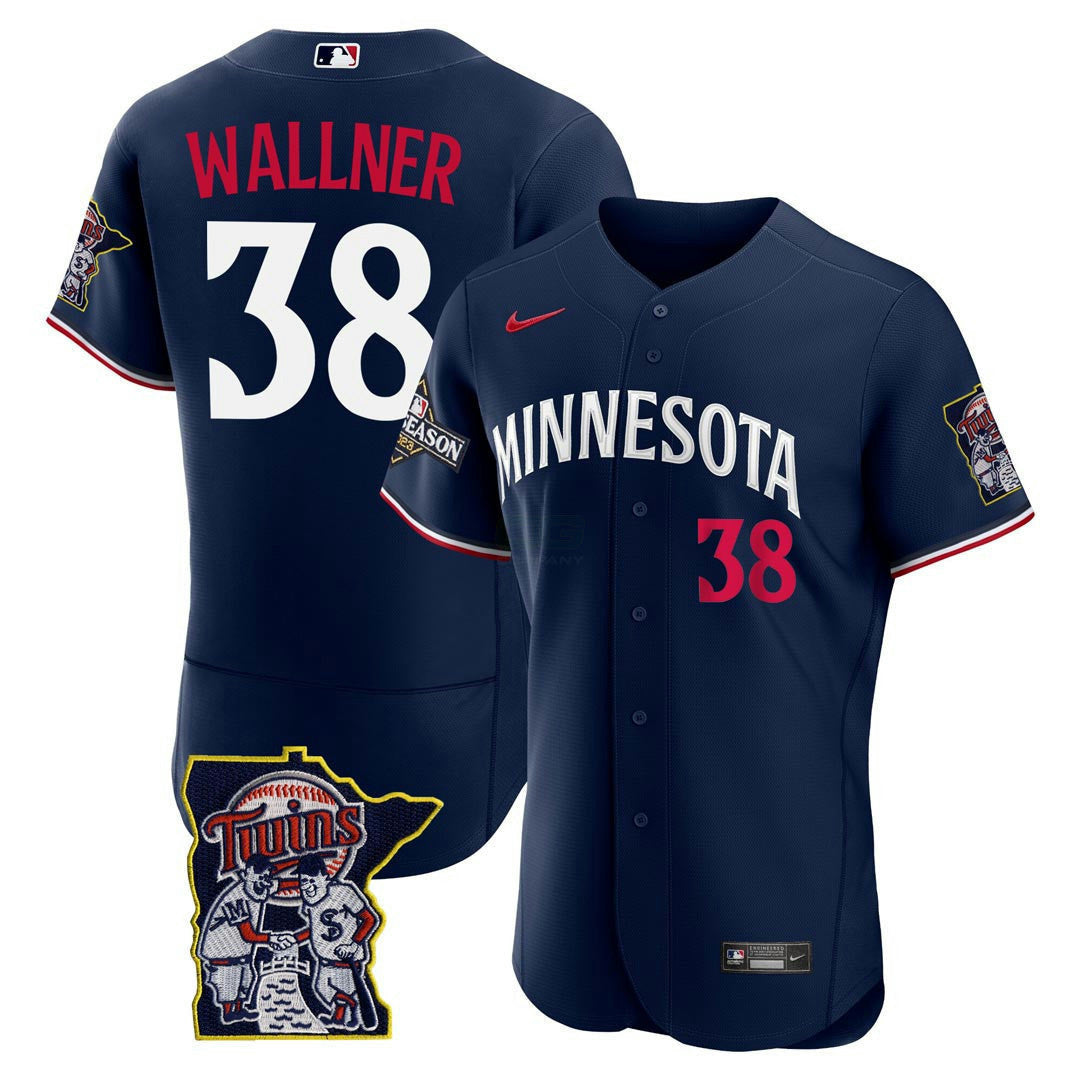 Camisa MLB Men’s Minnesota Flex Base Postseason Patch Jersey