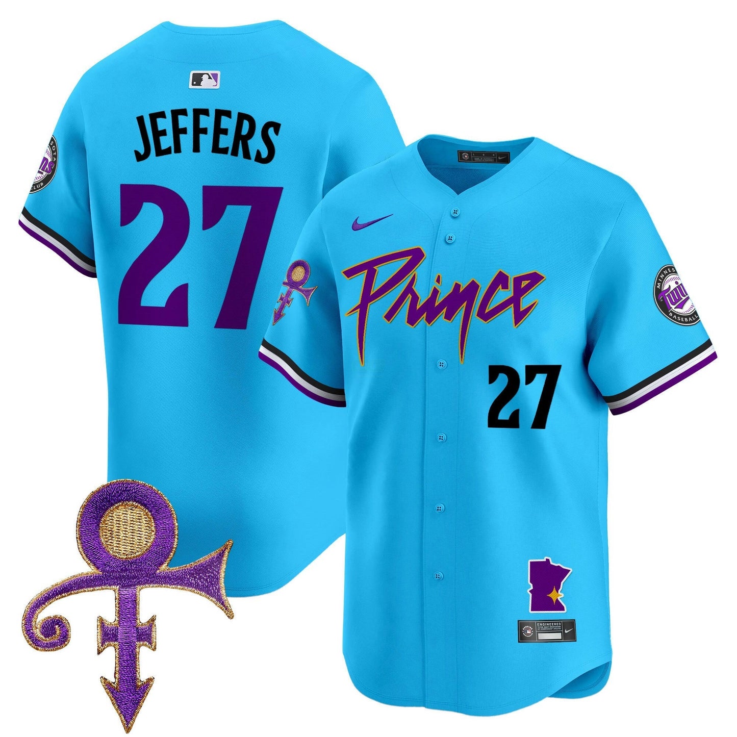 Camisa MLB Men’s Minnesota Prince Patch Vapor Premier Limited Jersey V2