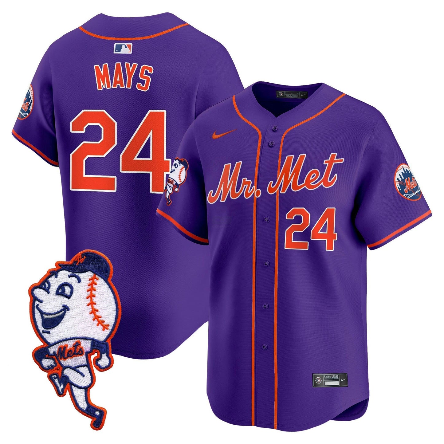 Camisa MLB Men’s Mr. Met Patch Vapor Premier Limited Jersey