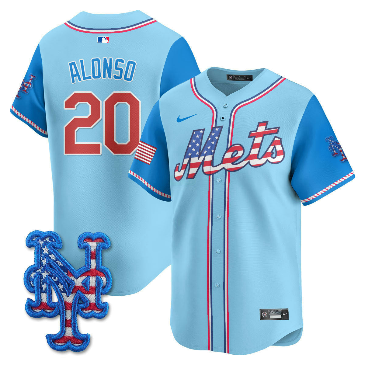 Camisa MLB New York Mets Men’s New York 2025 Fourth of July Vapor Premier Limited Jersey