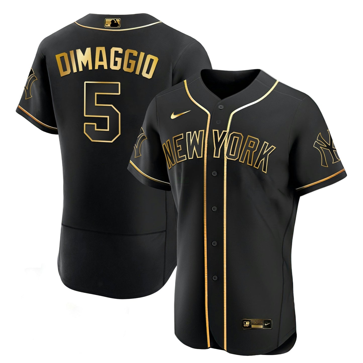 Camisa MLB Men’s New York Branca Dourada & Preta Dourada Jersey