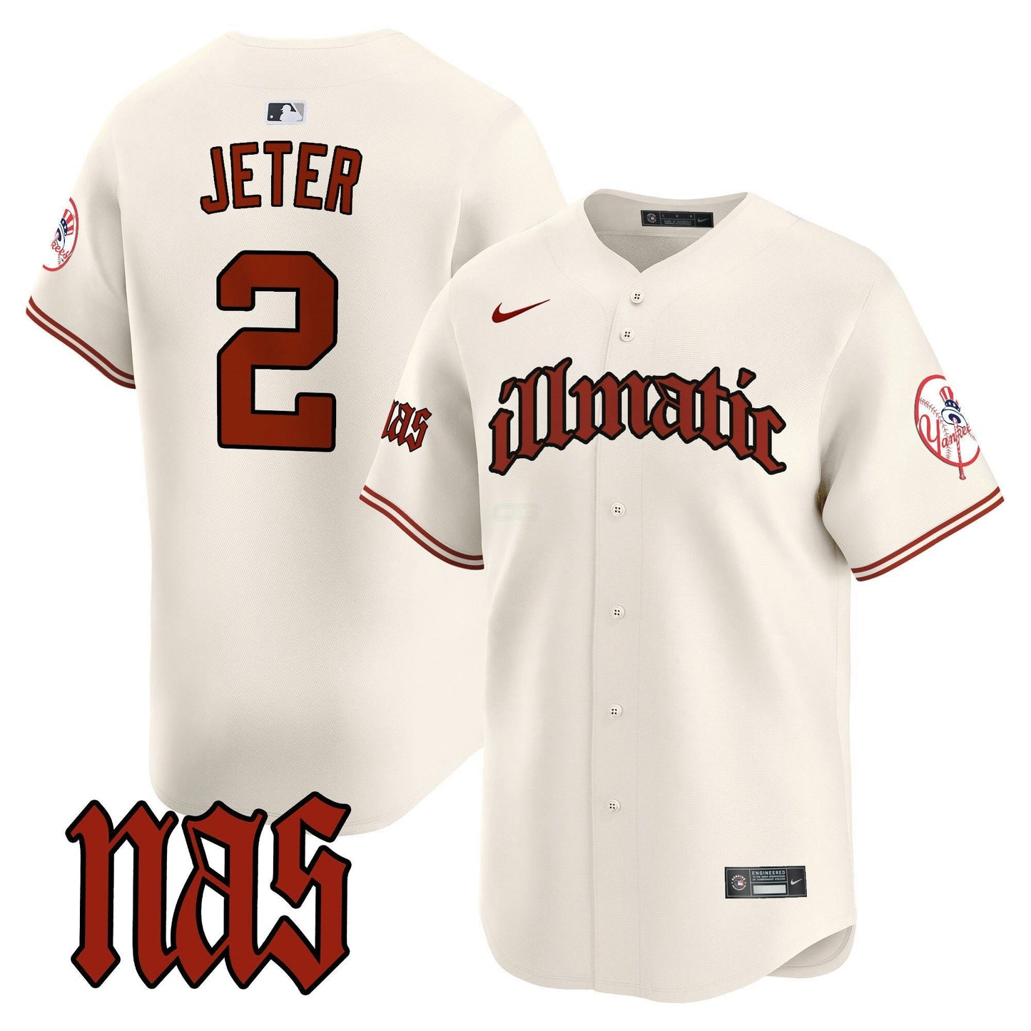 Camisa MLB Men’s New York Nas Illmatic Vapor Premier Limited Jersey