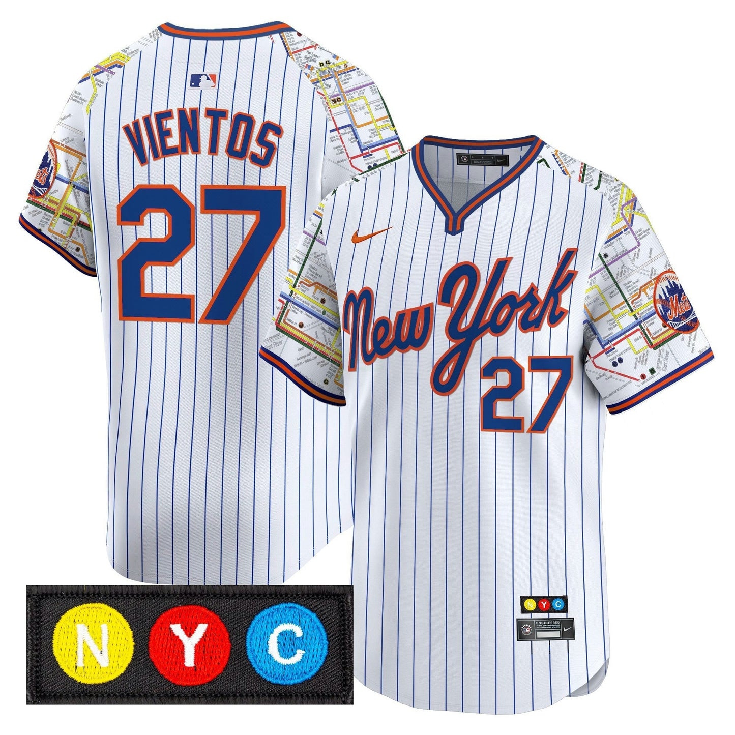 Camisa MLB New York Mets Men’s New York Subway Style Vapor Premier Limited Jersey – Stitched