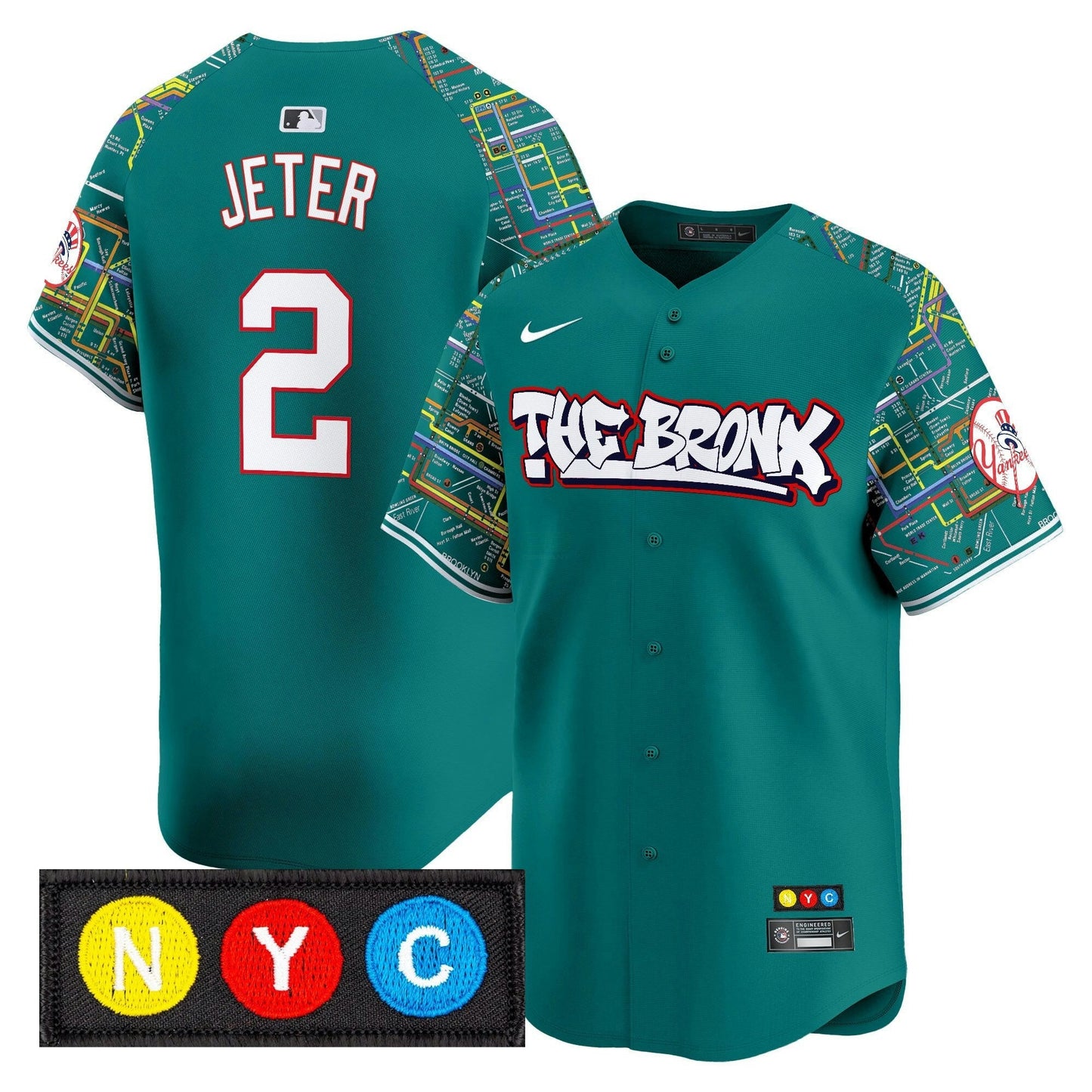 Camisa MLB Men’s New York The Bronx Subway Style Vapor Premier Limited Jersey – Stitched