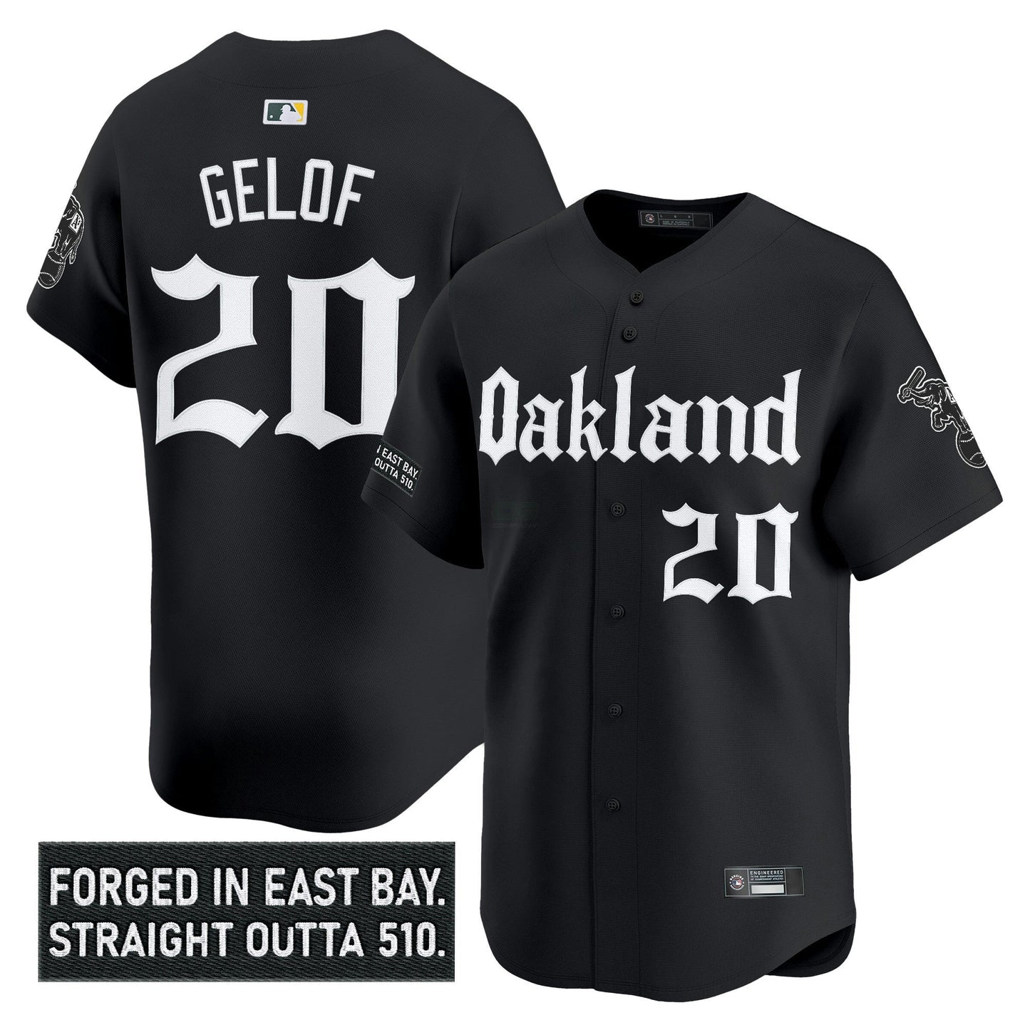 Camisa MLB Men’s Oakland ‘Gothic East Bay Edition’ Vapor Premier Limited Jersey