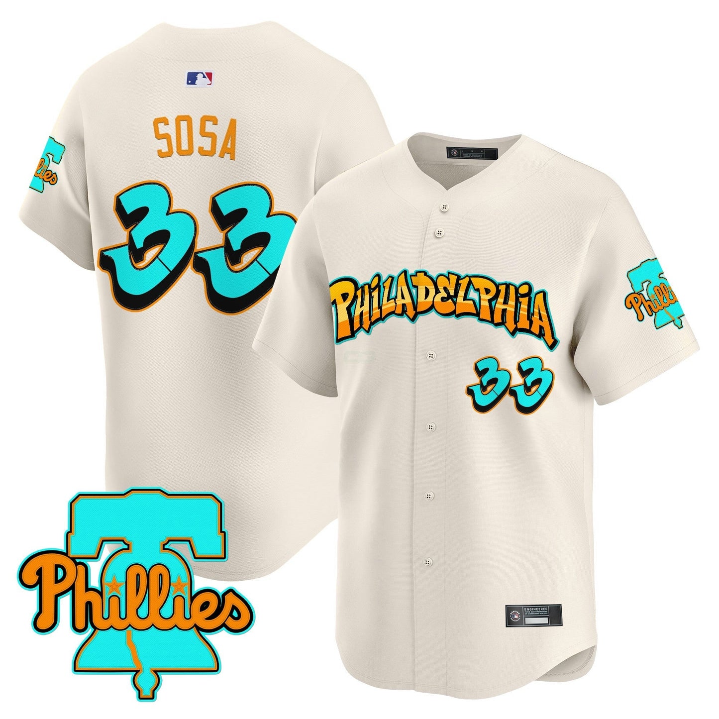 Camisa MLB Men’s Philadelphia ‘Graffiti Broad Street Edition’ Vapor Premier Limited Jersey