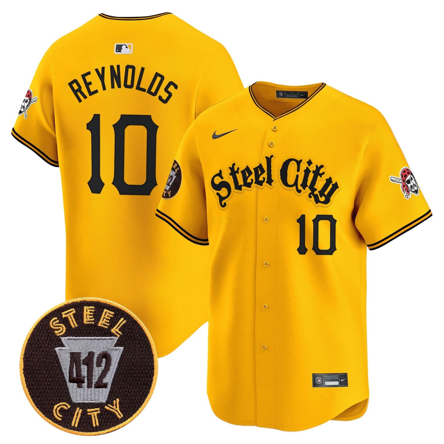 Camisa MLB Men’s Pittsburgh 412 Patch Vapor Premier Limited Jersey