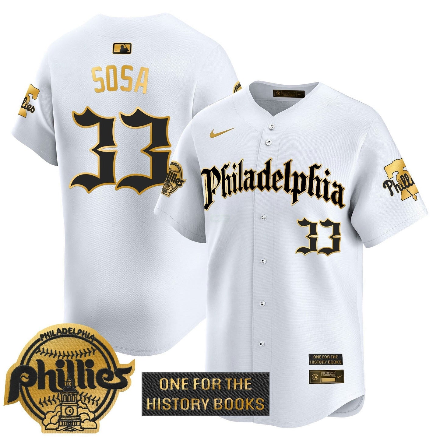 Camisa MLB Men’s ‘Retro Newspaper Edition’ Dourada Vapor Premier Limited Jersey