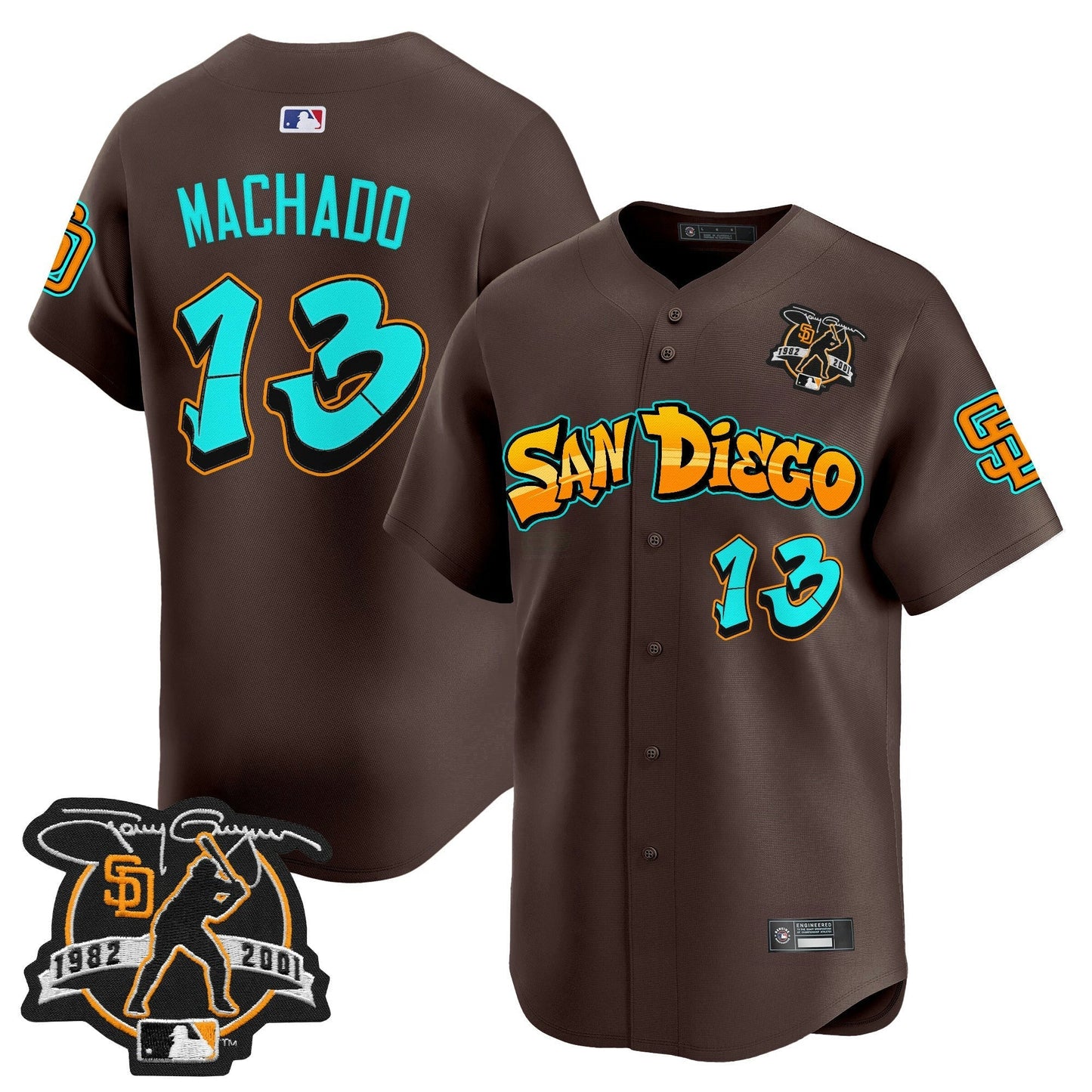 Camisa MLB Men’s San Diego ‘Graffiti Barrio Edition’ Vapor Premier Limited Jersey