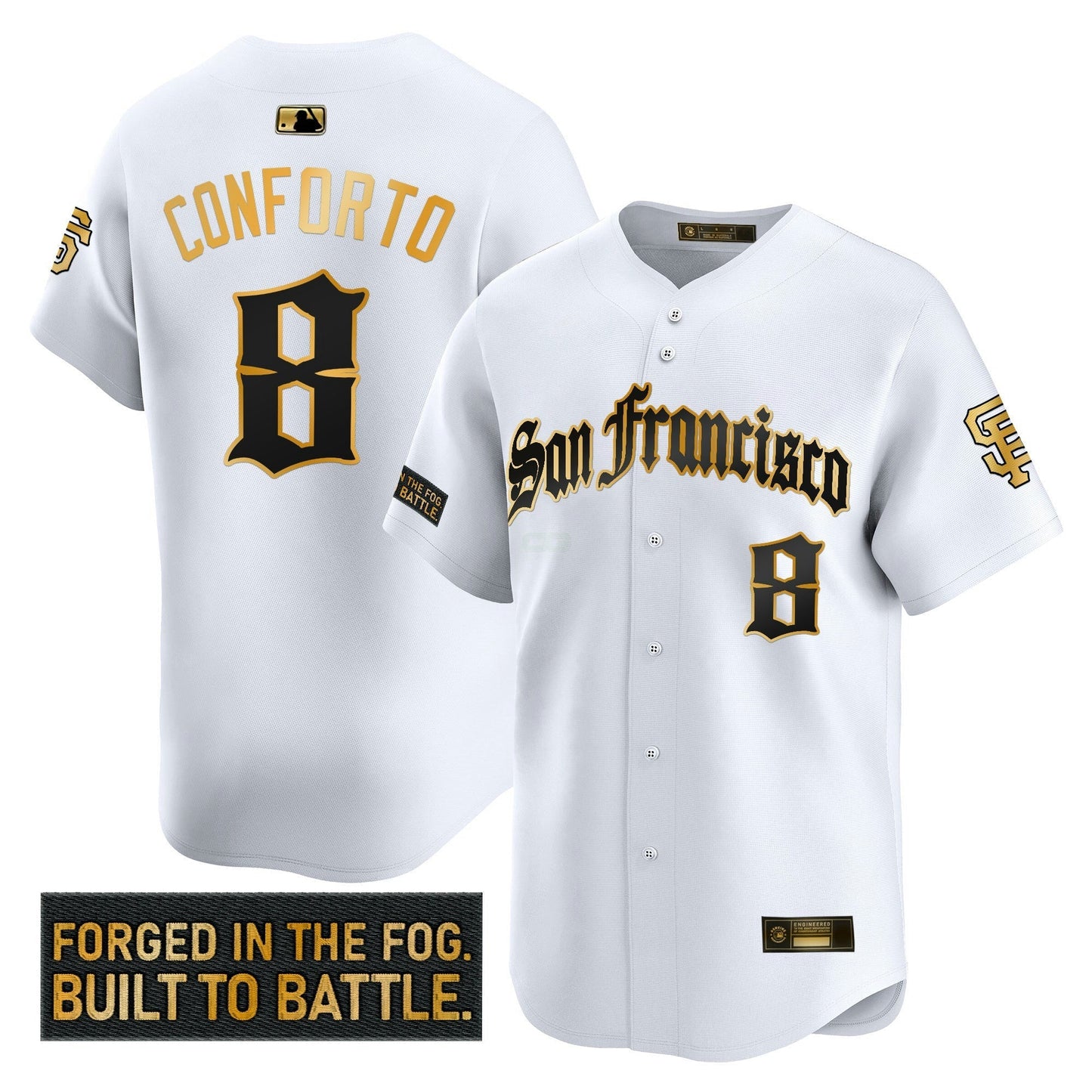 Camisa MLB Men’s San Francisco ‘Gothic Fog Edition’ Dourada Vapor Premier Limited Jersey