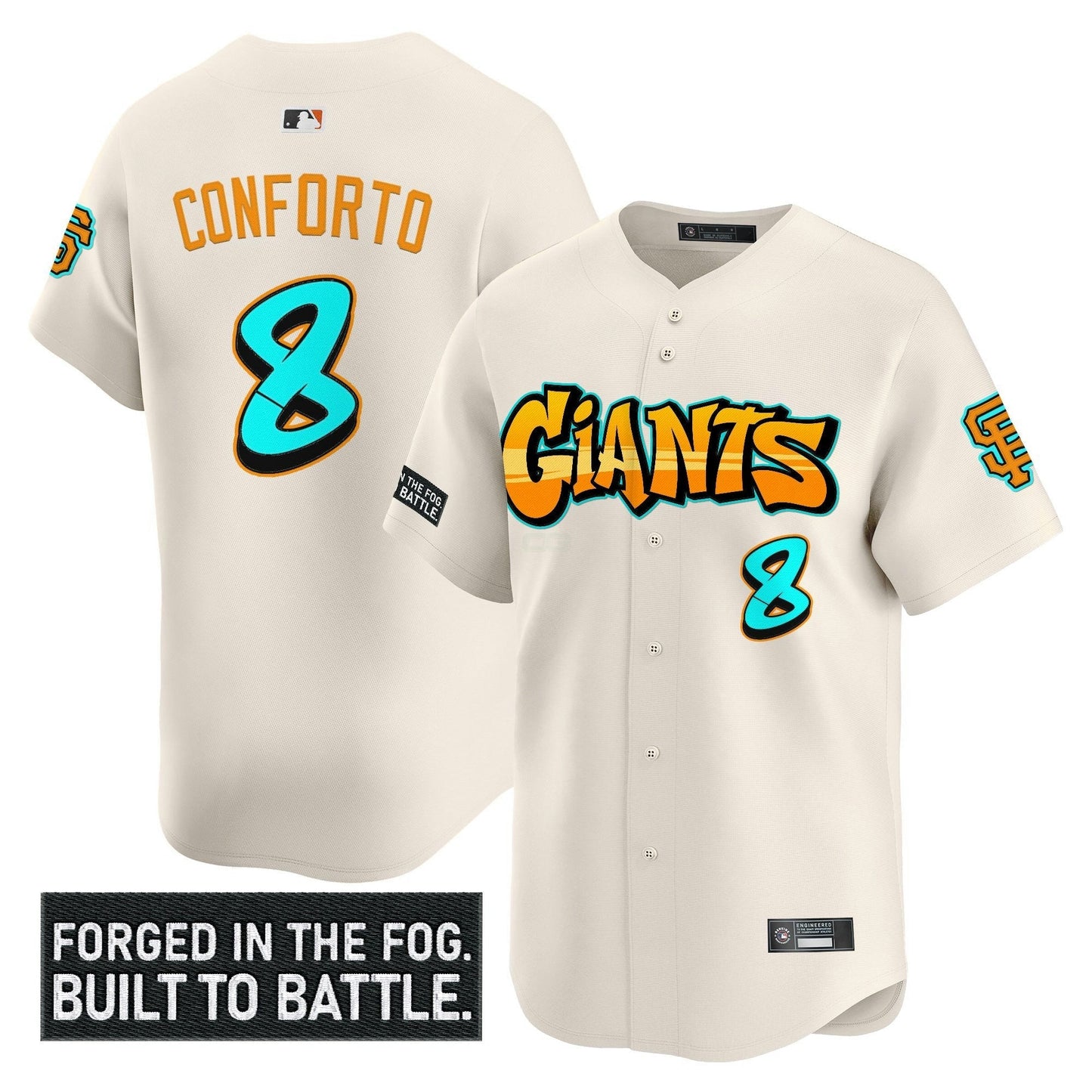 Camisa MLB Men’s San Francisco ‘Graffiti Fog City Drop’ Vapor Premier Limited Jersey