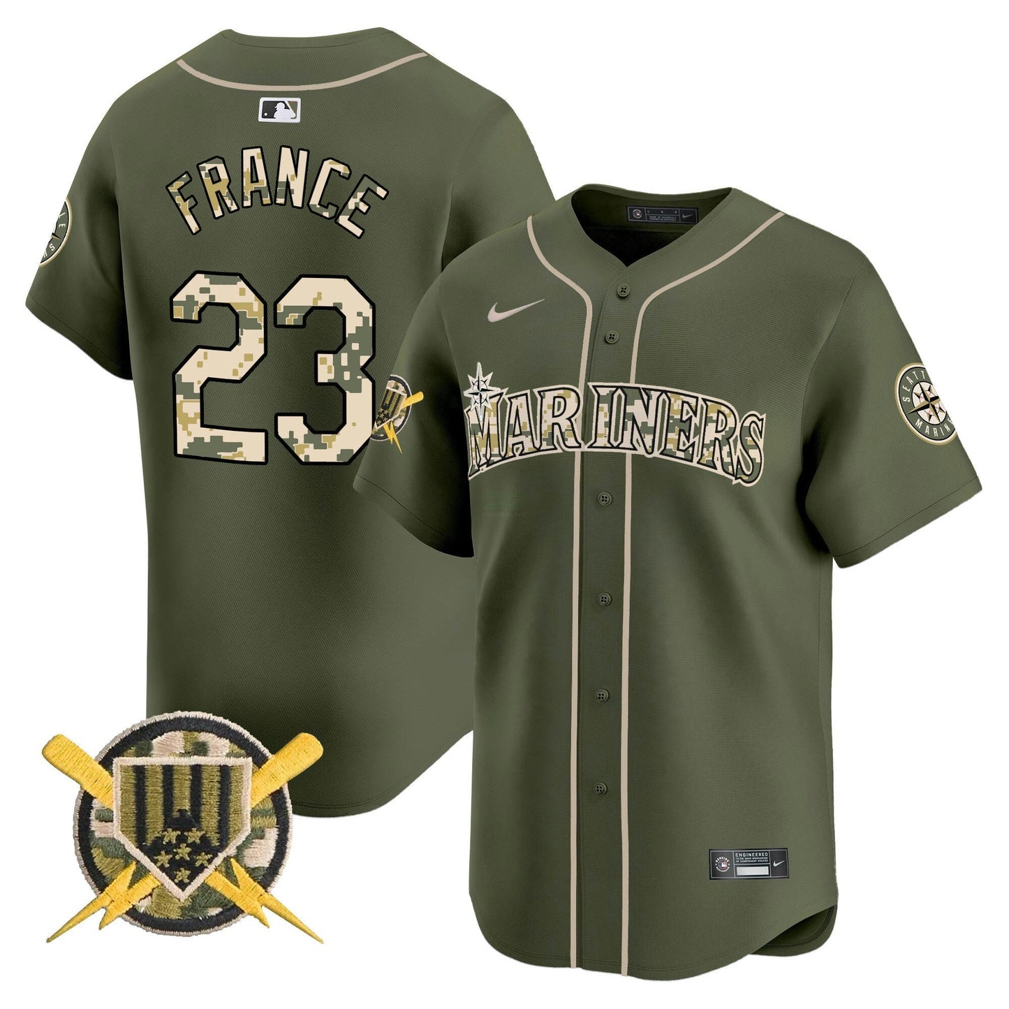 Camisa MLB Men’s Seattle Armed Forces Day Vapor Premier Limited Jersey