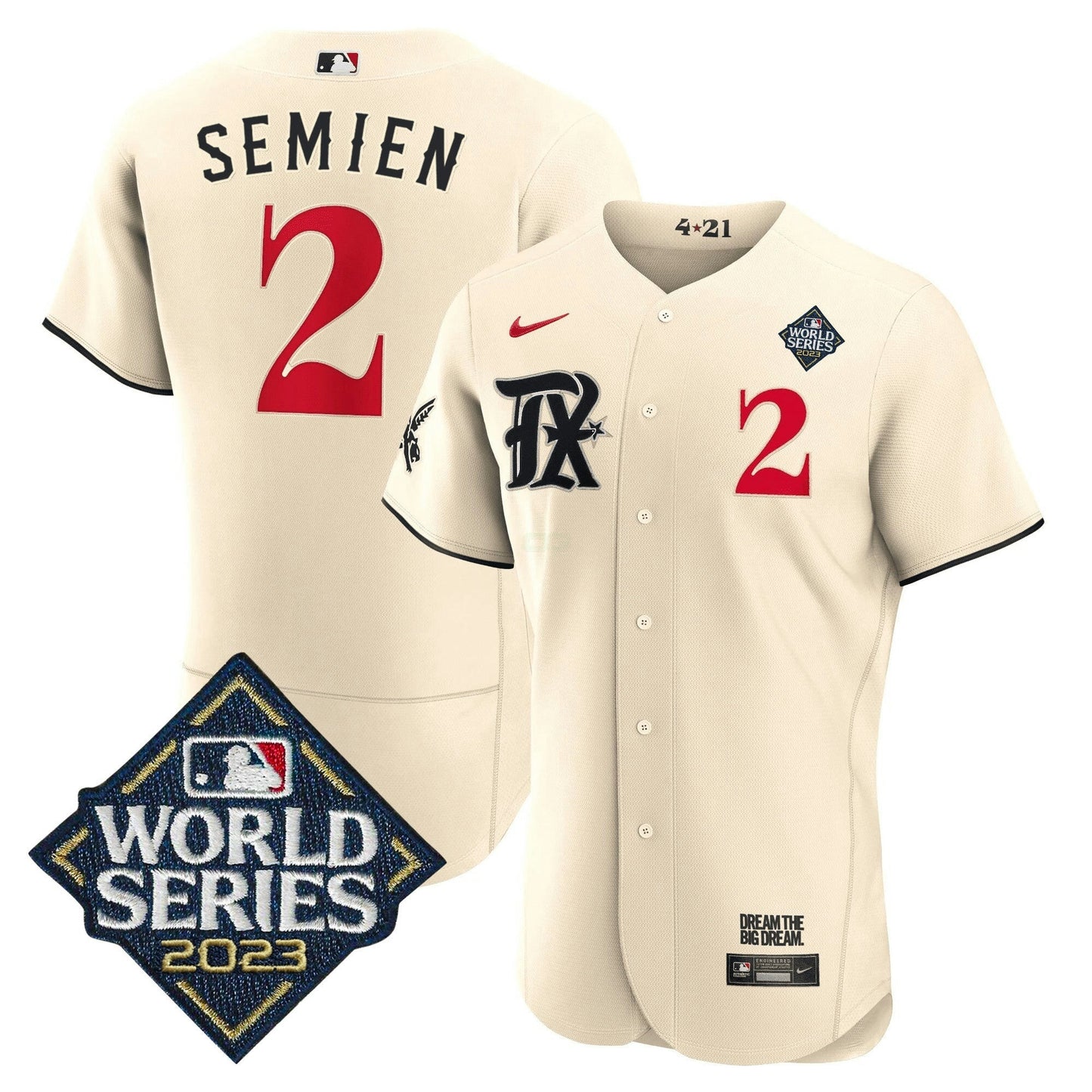 Camisa MLB Men’s Texas 2023 World Series City Connect Flex Base Jersey