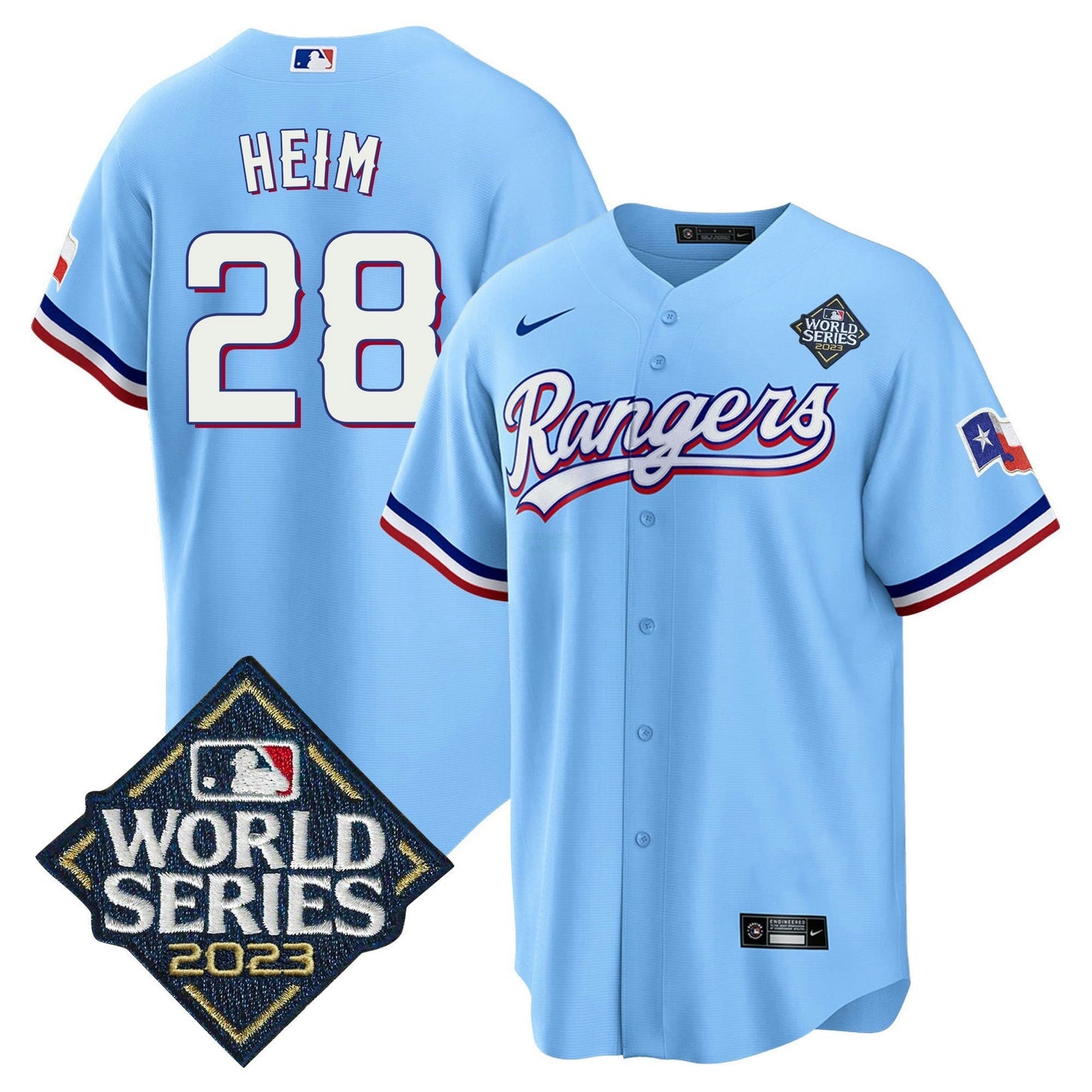 Camisa MLB Men’s Texas 2023 World Series Cool Base Jersey V2
