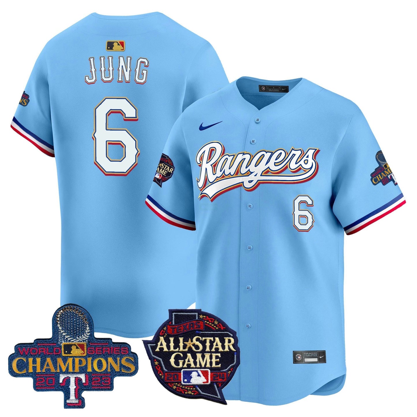 Camisa MLB Men’s Texas 2024 All Star Game Patch Vapor Premier Limited Jersey