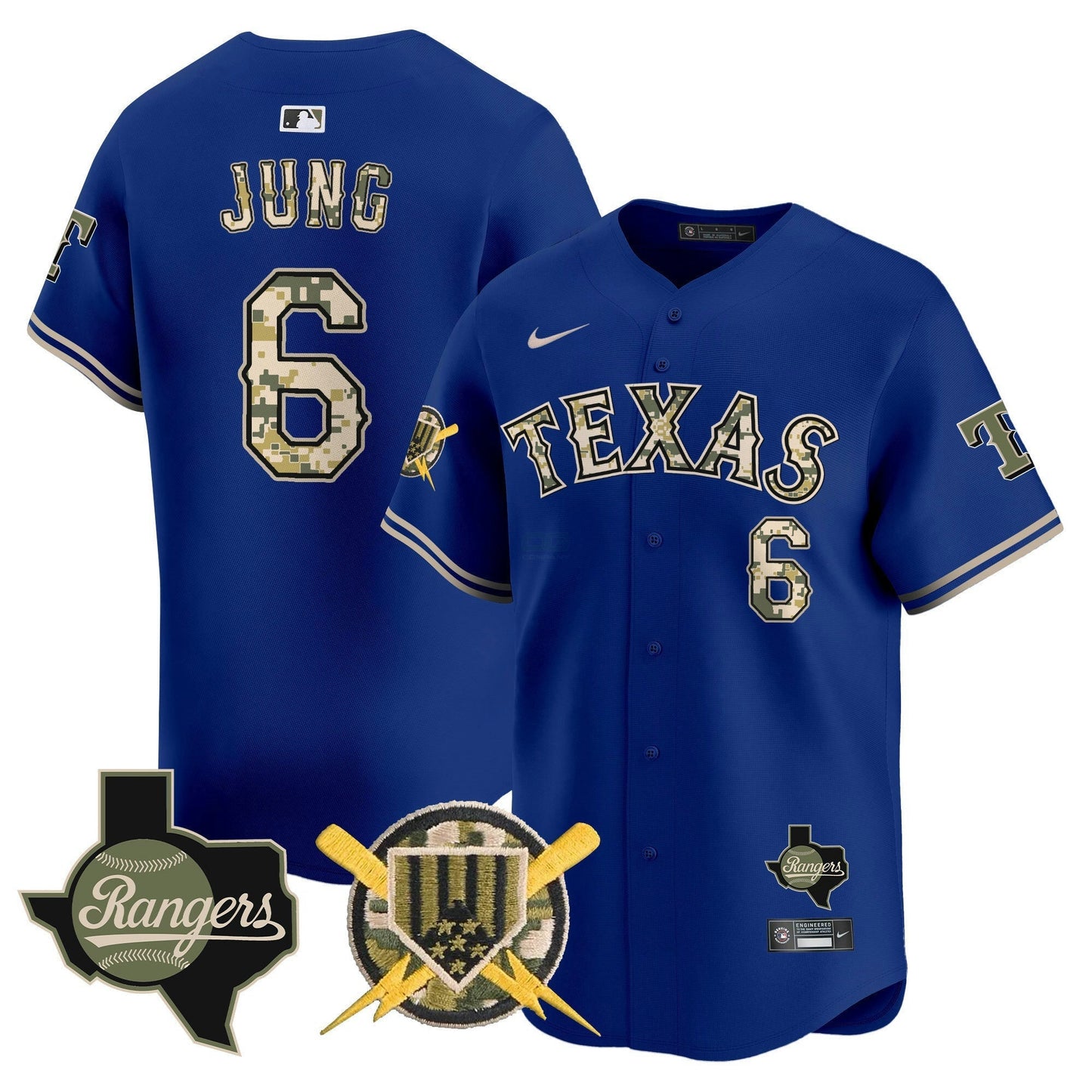 Camisa MLB Men’s Texas Armed Forces Day Vapor Premier Limited Jersey